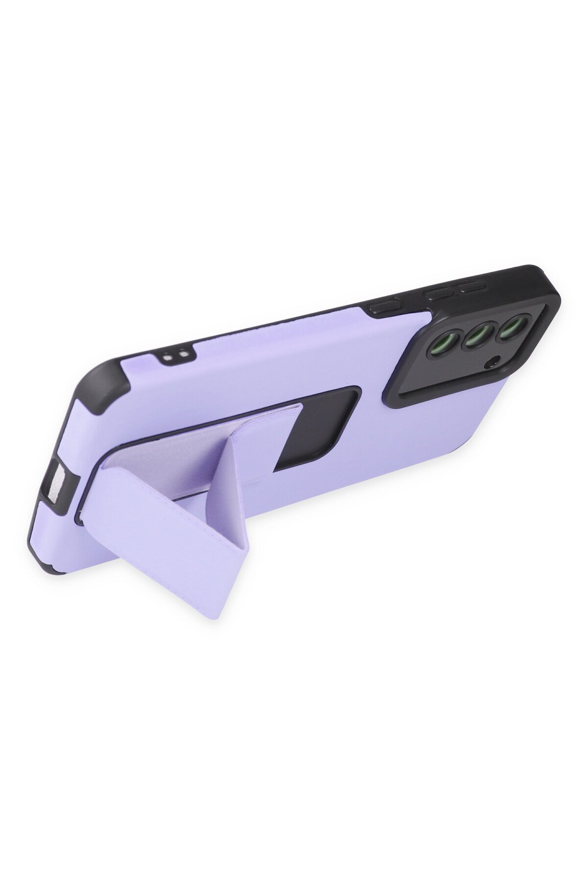 Newface Samsung Galaxy S20 FE Kılıf Pars Lens Yüzüklü Silikon - Gümüş