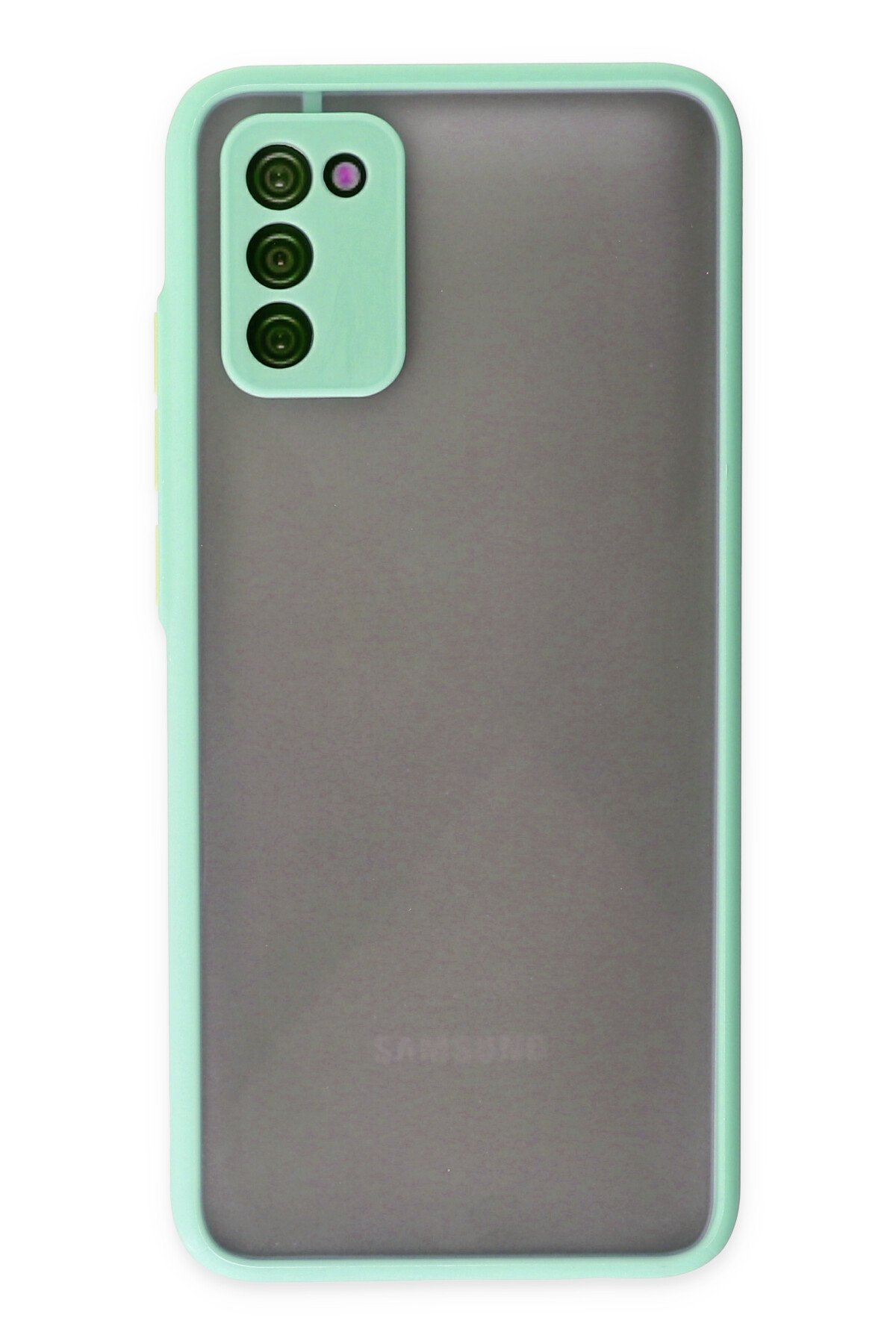 Newface Samsung Galaxy S20 FE Kılıf Lansman Glass Kapak - Sarı