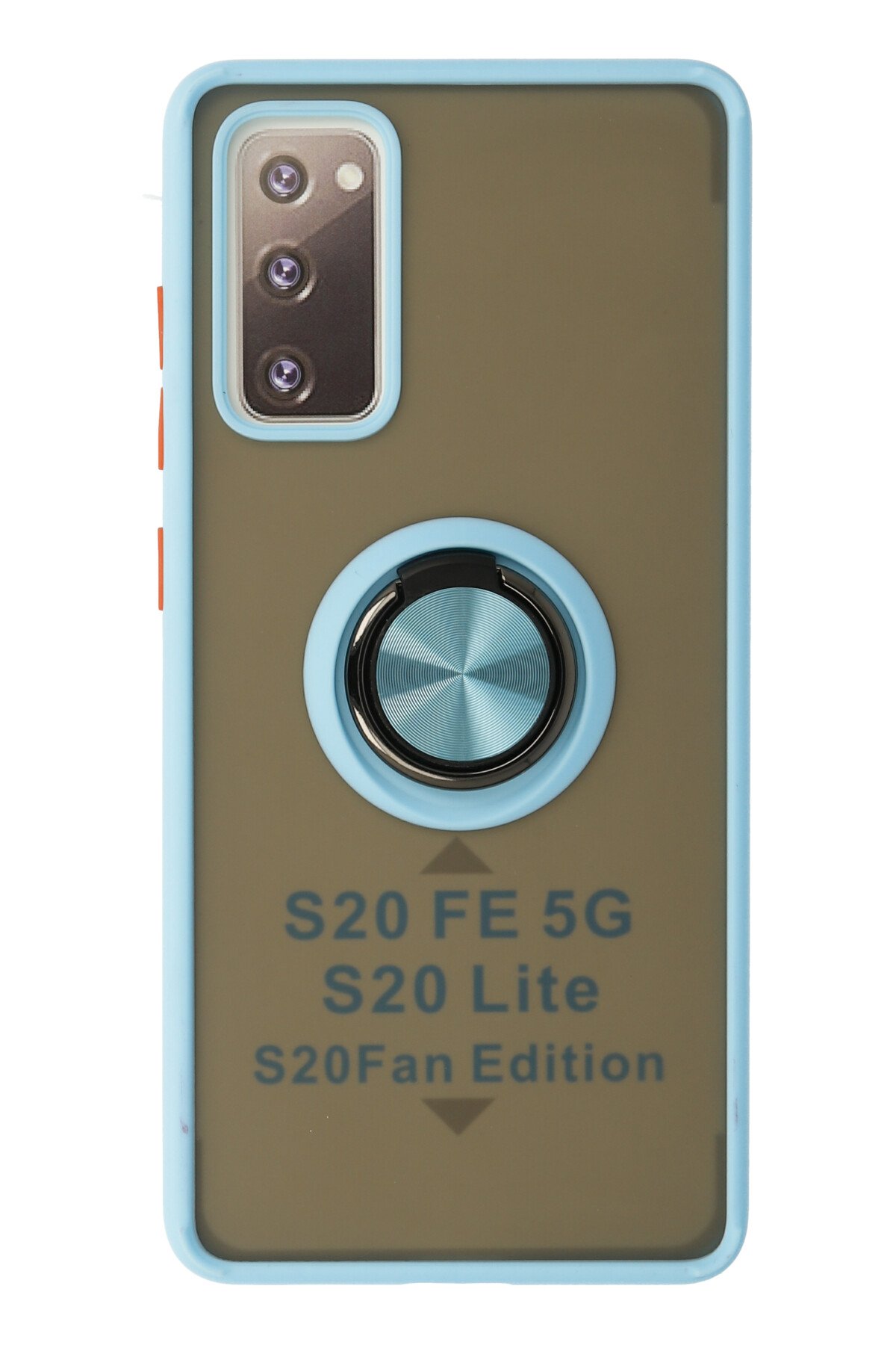 Newface Samsung Galaxy S20 FE Kılıf Pars Lens Yüzüklü Silikon - Lacivert