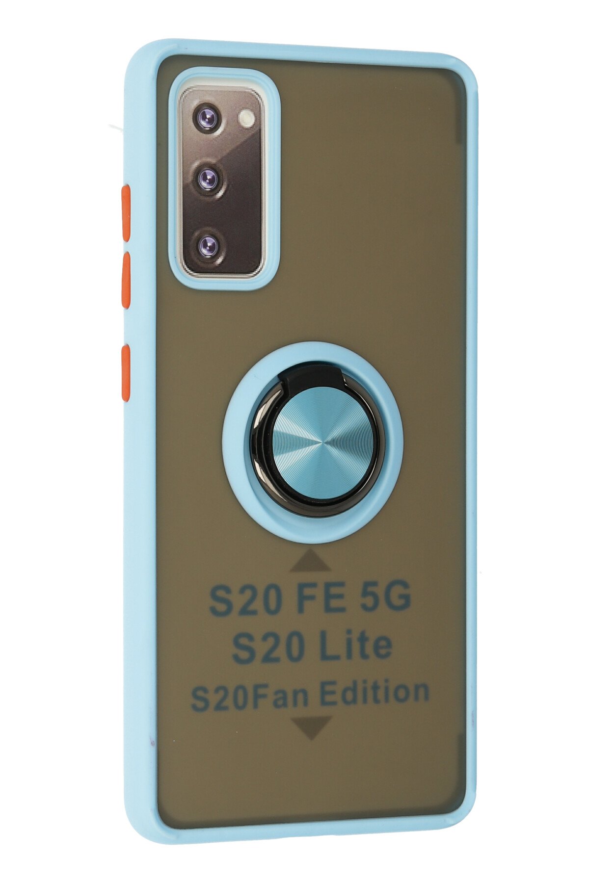 Newface Samsung Galaxy S20 FE Kılıf Pars Lens Yüzüklü Silikon - Lacivert