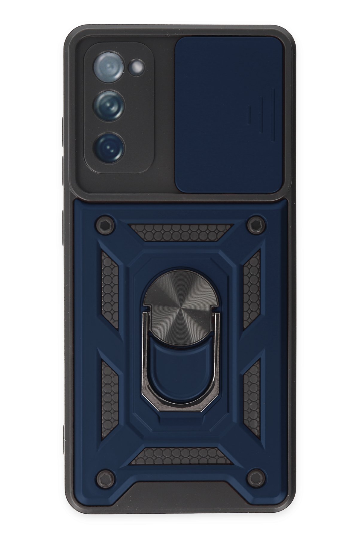 Newface Samsung Galaxy S20 FE Kılıf Pars Lens Yüzüklü Silikon - Yeşil