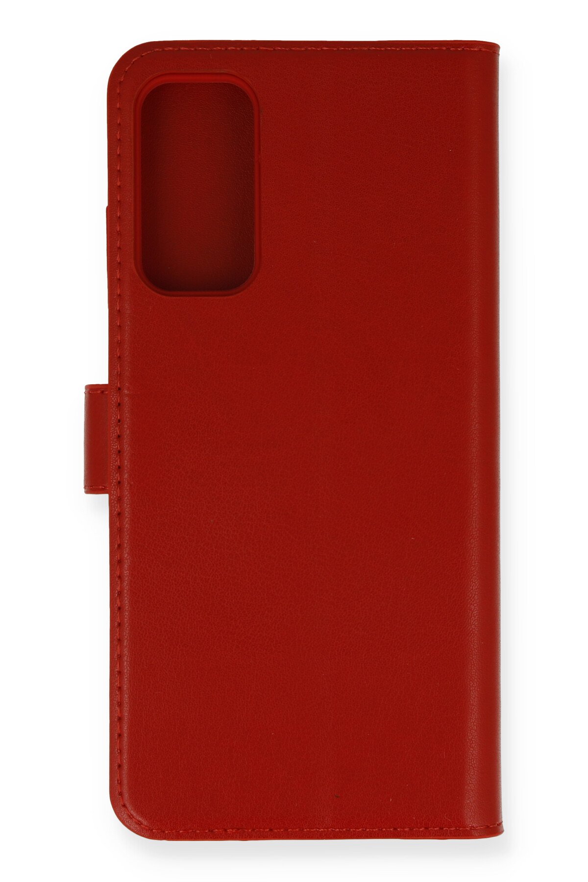 Newface Samsung Galaxy S20 FE Kılıf Focus Derili Silikon - Kırmızı