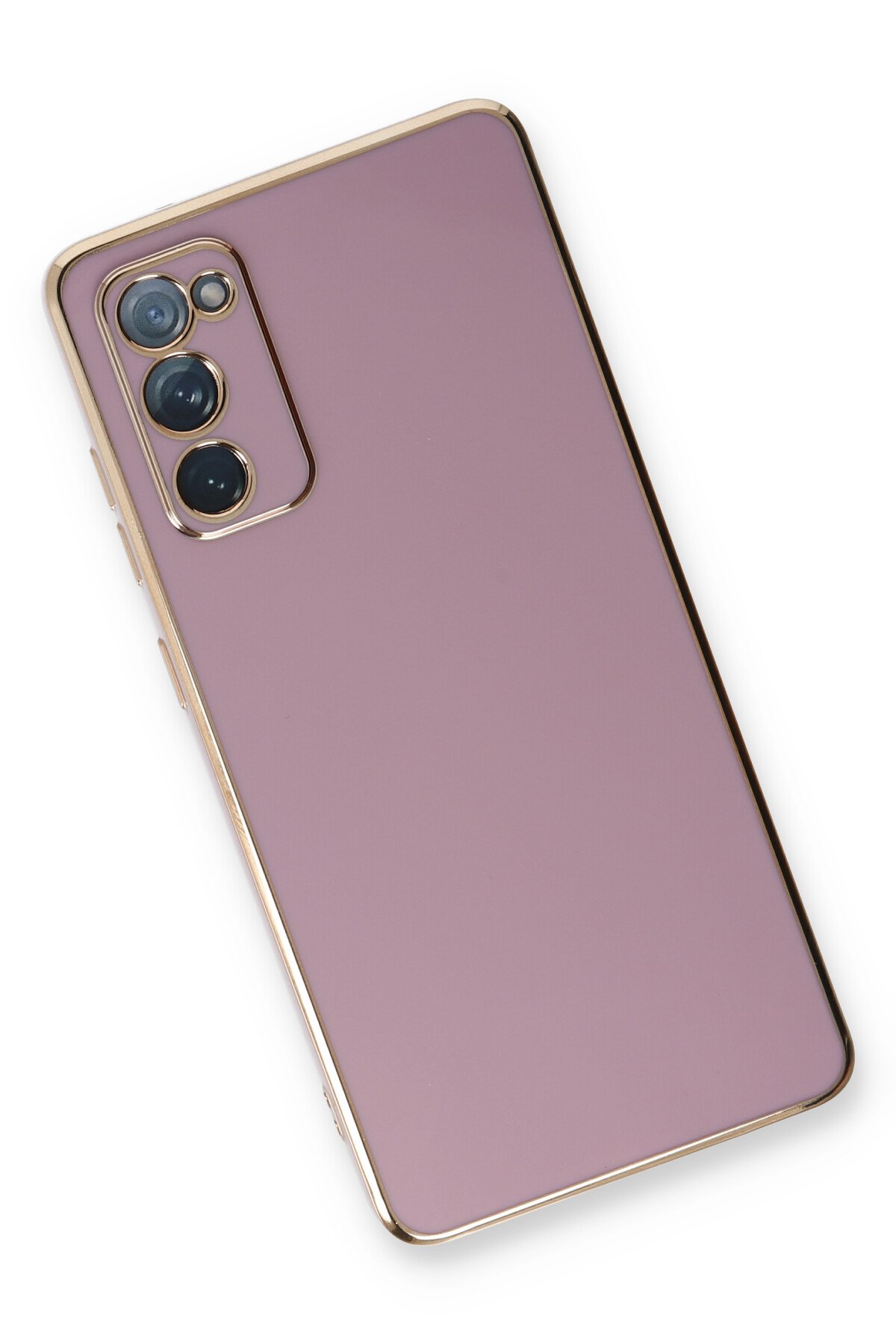 Newface Samsung Galaxy S20 FE Kılıf Sofya Yüzüklü Silikon Kapak - Gold