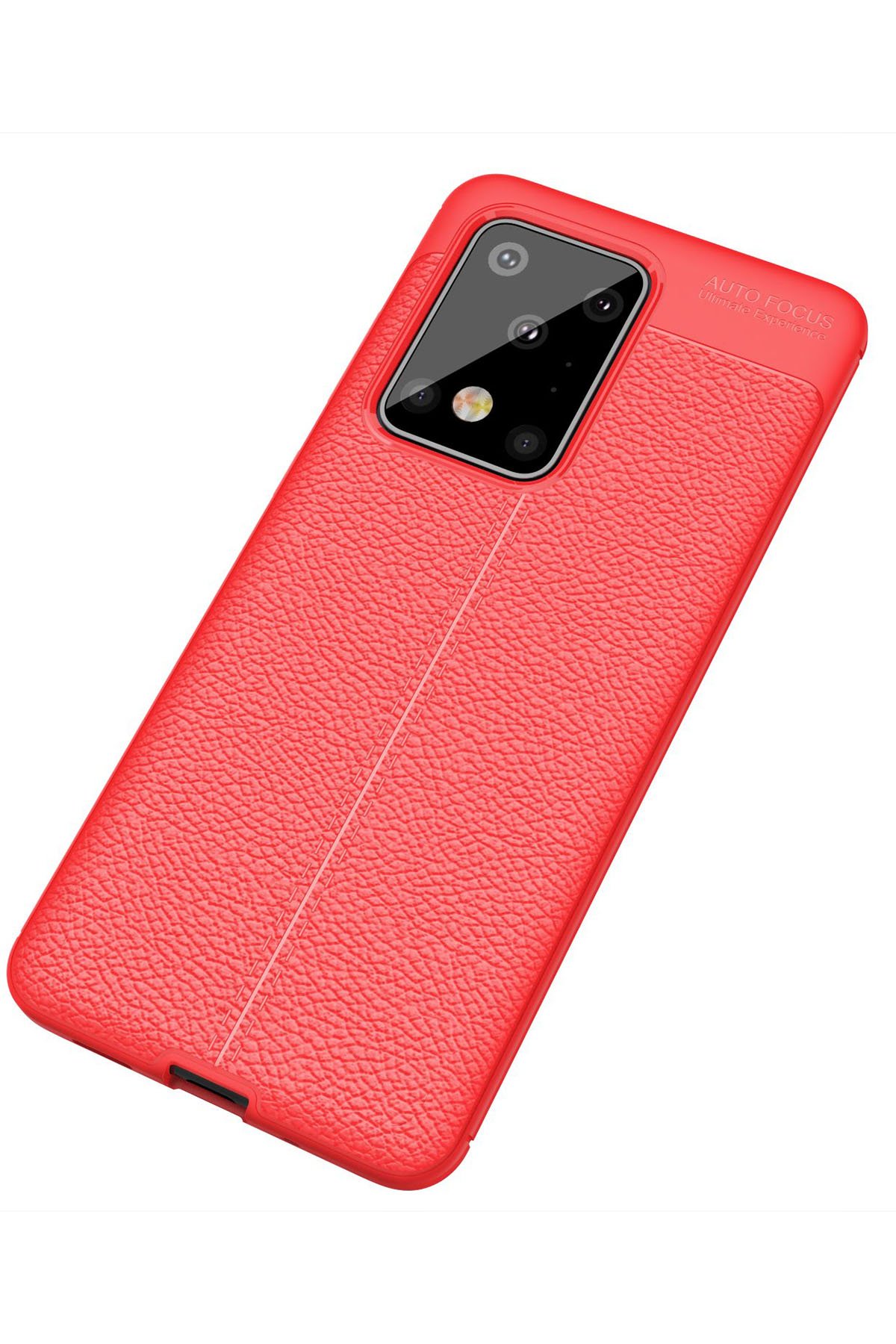 Newface Samsung Galaxy S20 Ultra Kılıf Viktor Yüzüklü Silikon - Pudra