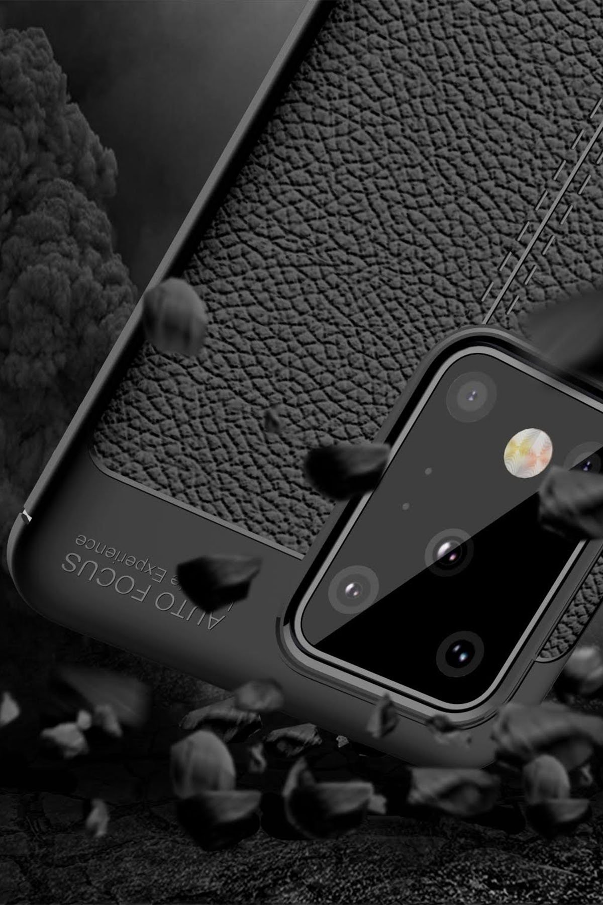 Newface Samsung Galaxy S20 Ultra Kılıf Viktor Yüzüklü Silikon - Pudra