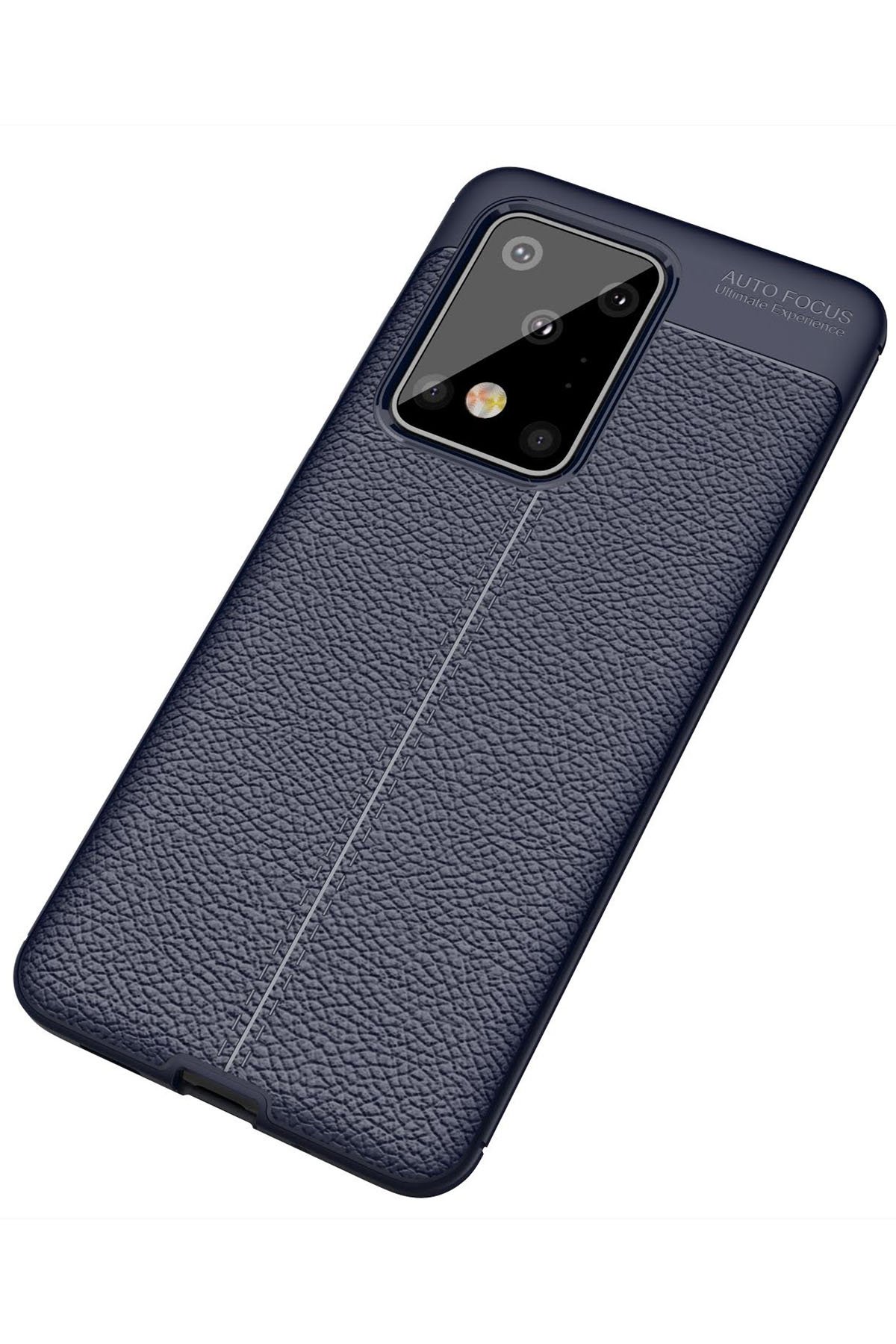 Newface Samsung Galaxy S20 Ultra Kılıf Nano içi Kadife Silikon - Turuncu