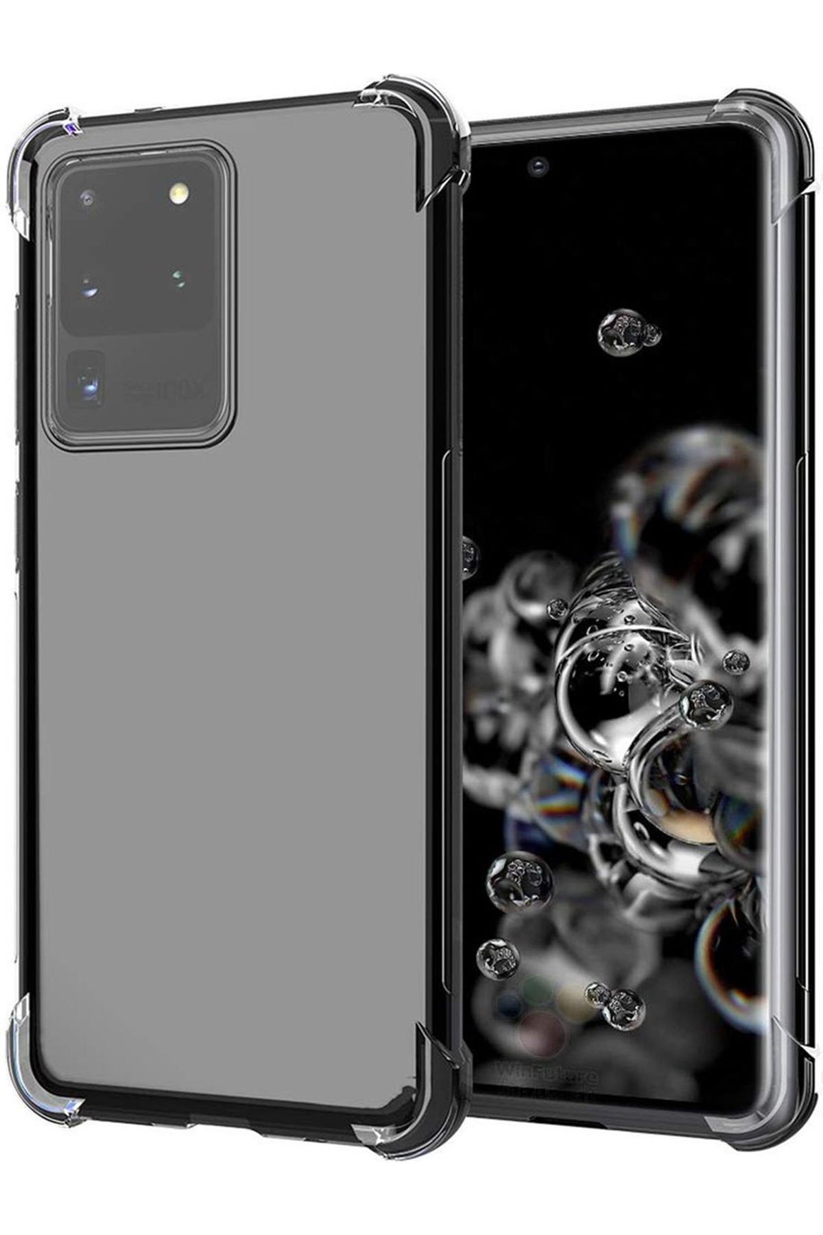Newface Samsung Galaxy S20 Ultra Kılıf Nano içi Kadife  Silikon - Mavi