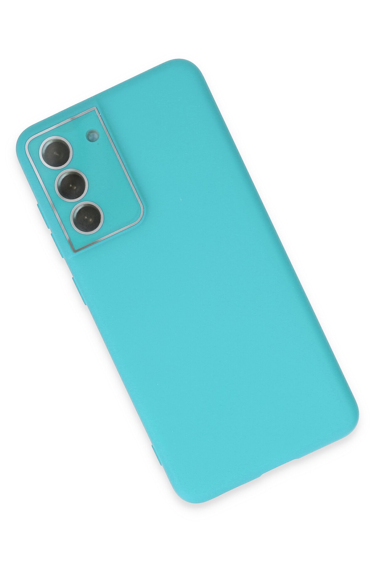 Newface Samsung Galaxy S21 FE Kılıf Pars Lens Yüzüklü Silikon - Kırmızı