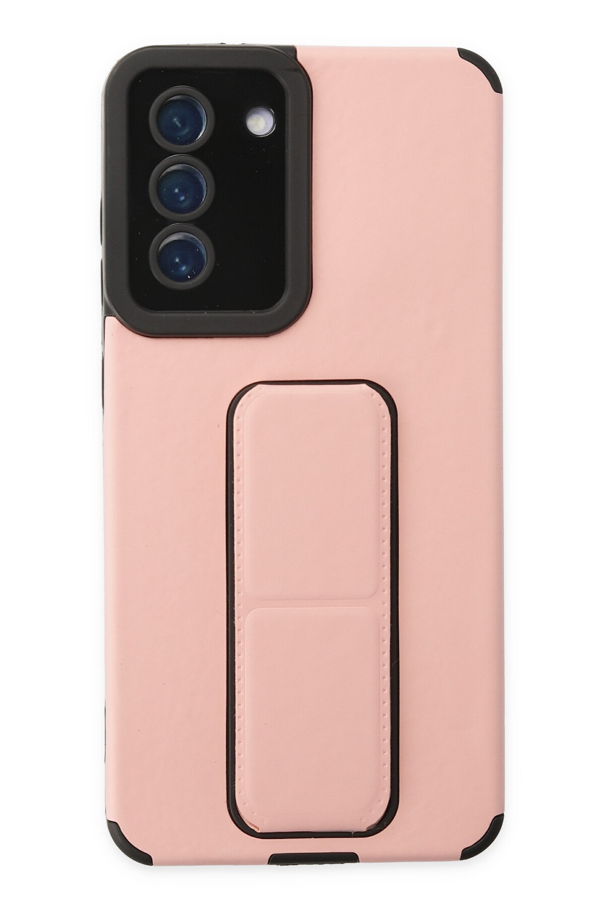 Newface Samsung Galaxy S21 FE Kılıf Pars Lens Yüzüklü Silikon - Kırmızı