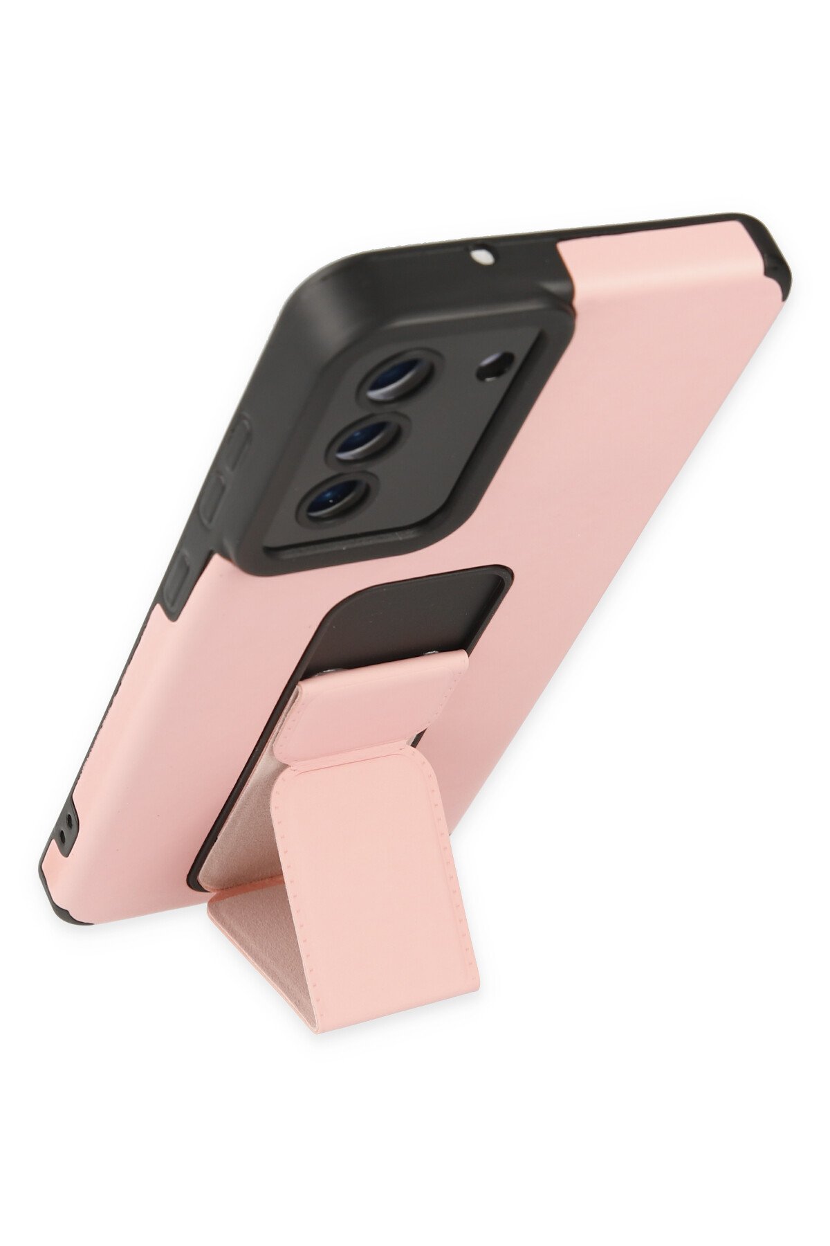 Newface Samsung Galaxy S21 FE Kılıf Pars Lens Yüzüklü Silikon - Kırmızı