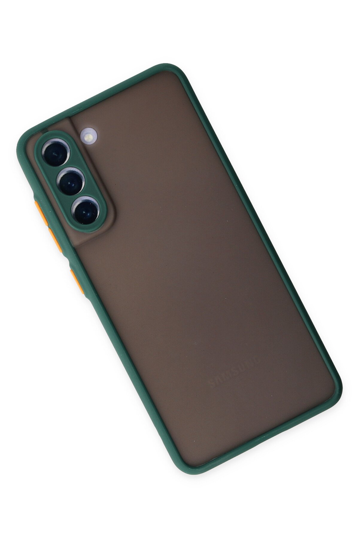 Newface Samsung Galaxy S21 FE Kılıf Nano içi Kadife Silikon - Sarı