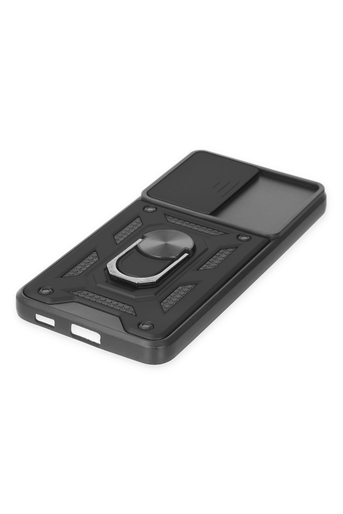 Newface Samsung Galaxy S21 FE Kılıf Mega Standlı Silikon - Siyah