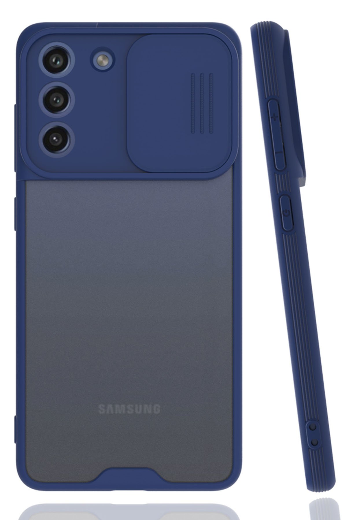 Newface Samsung Galaxy S21 FE Kılıf Pars Lens Yüzüklü Silikon - Gold