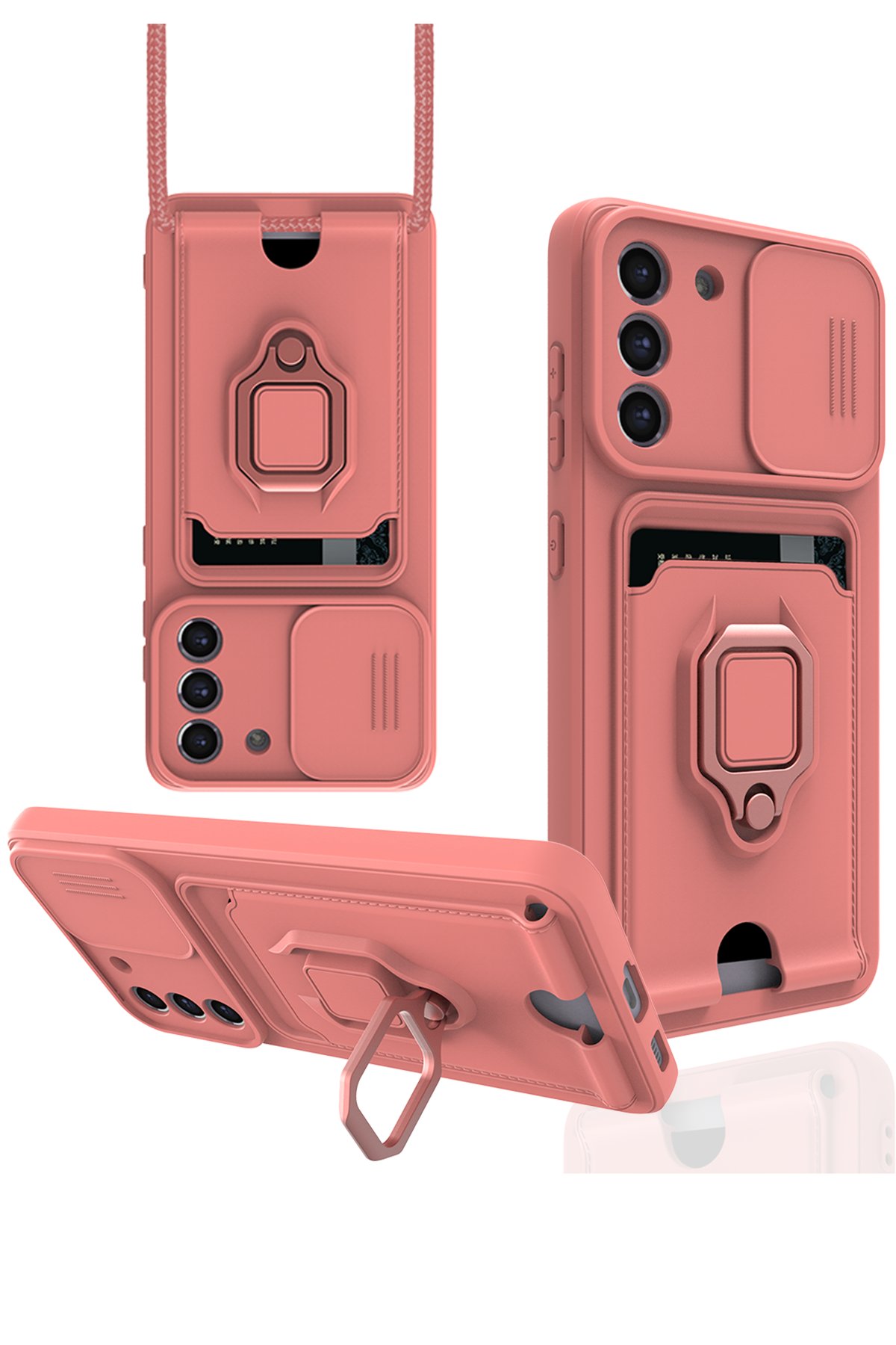 Newface Samsung Galaxy S21 FE Kılıf Optimum Silikon - Kırmızı