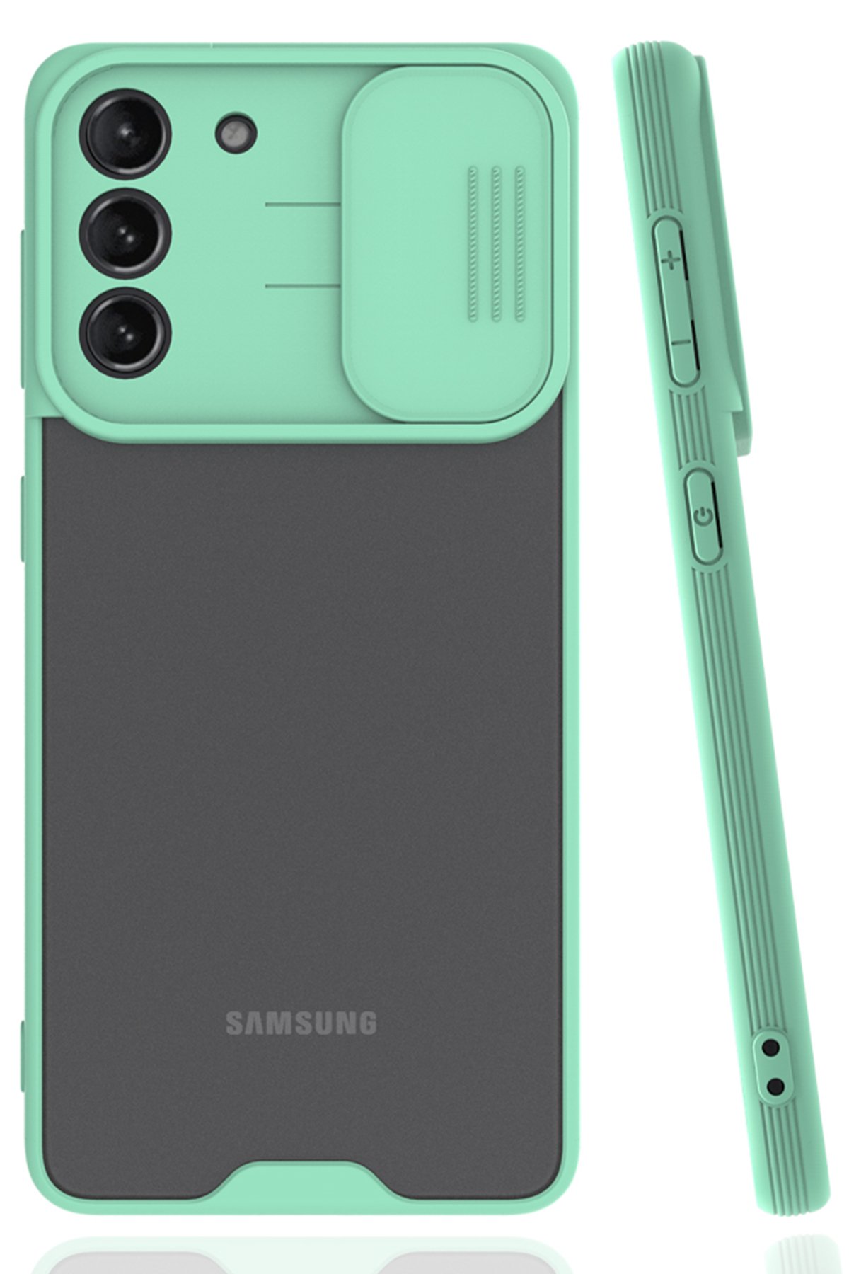 Newface Samsung Galaxy S21 Kılıf Volet Silikon - Kırmızı