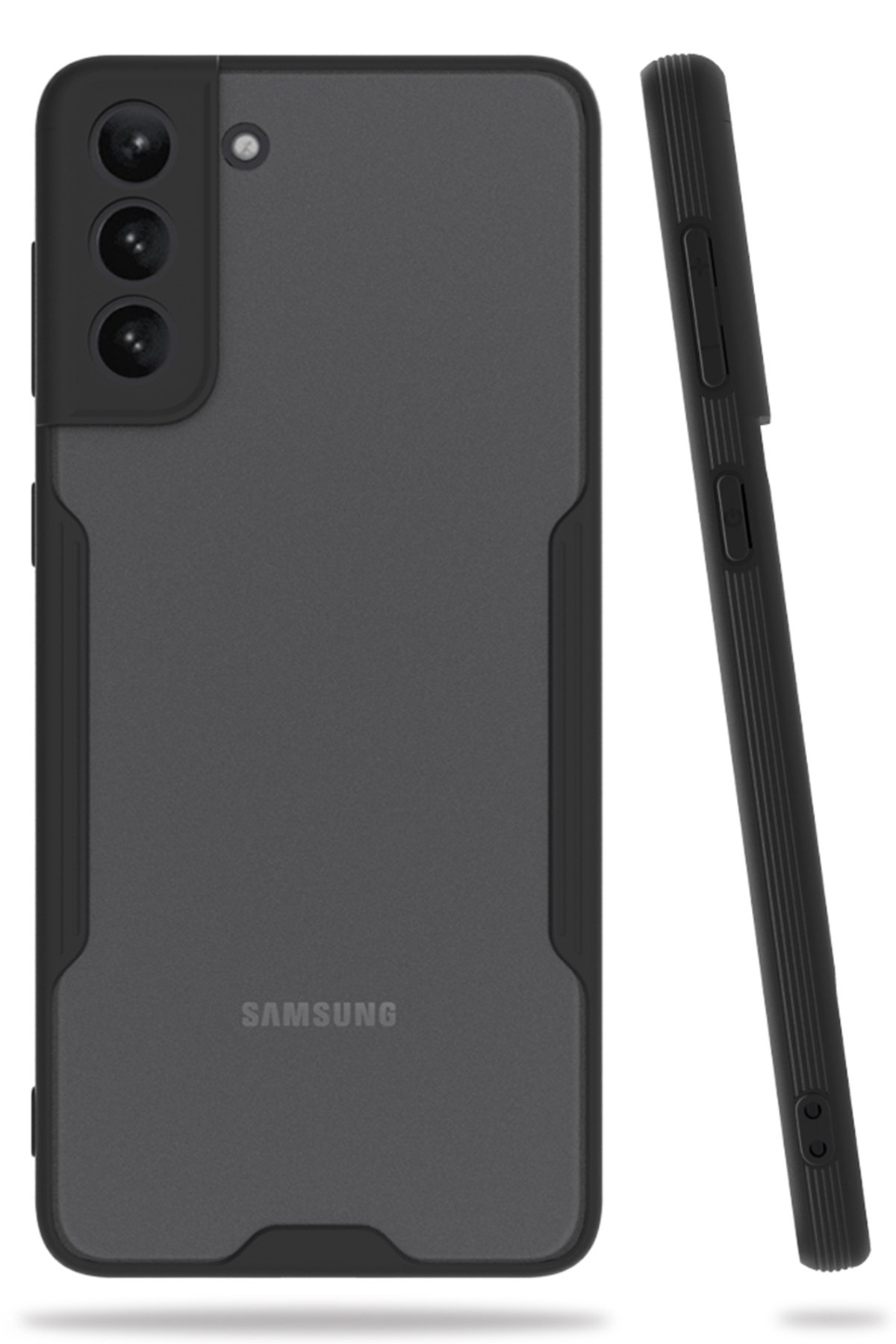 Newface Samsung Galaxy S21 Kılıf Nano içi Kadife Silikon - Turuncu