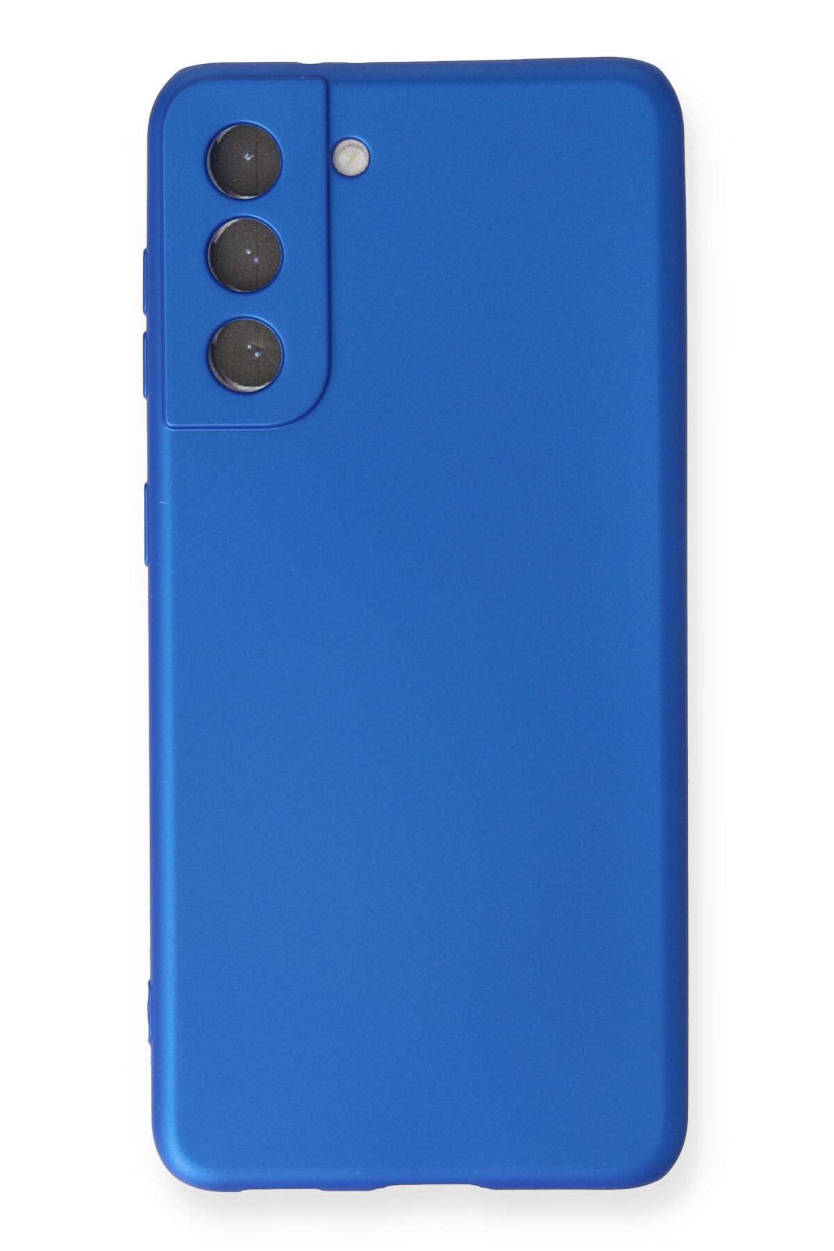 Newface Samsung Galaxy S21 Kılıf Sofya Yüzüklü Silikon Kapak - Gümüş