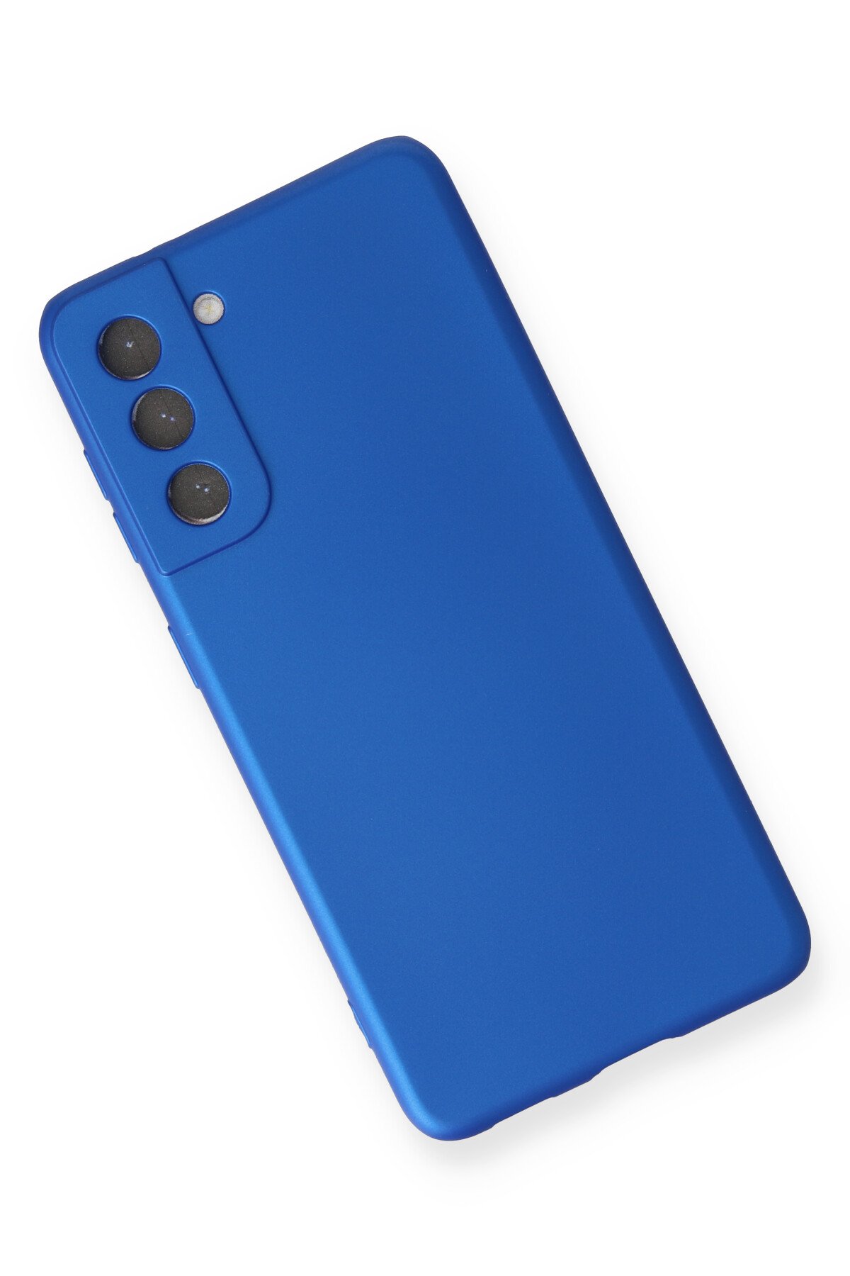 Newface Samsung Galaxy S21 Kılıf Sofya Yüzüklü Silikon Kapak - Gümüş