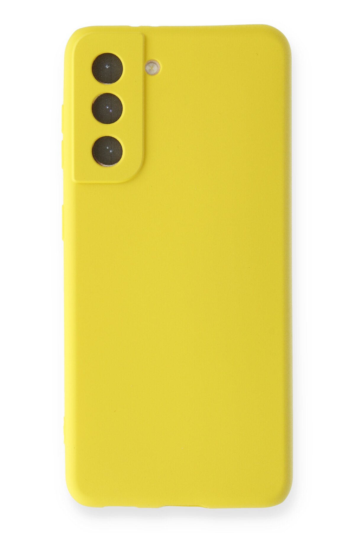 Newface Samsung Galaxy S21 Kılıf Nano içi Kadife Silikon - Sarı