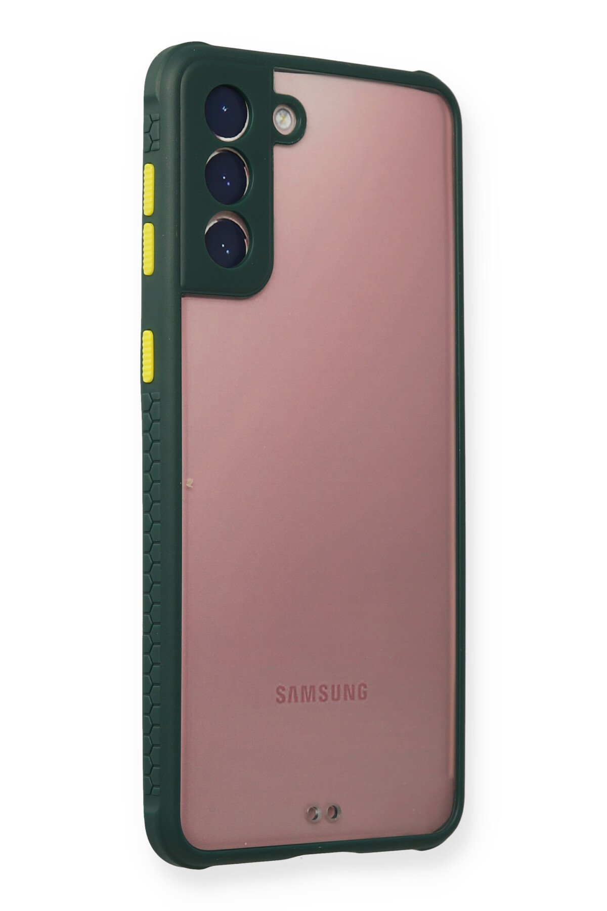 Newface Samsung Galaxy S21 Plus Kılıf Platin Silikon - Kırmızı