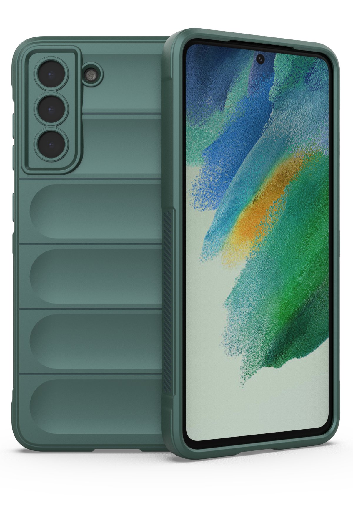 Newface Samsung Galaxy S21 Plus Kılıf Sofya Yüzüklü Silikon Kapak - Rose