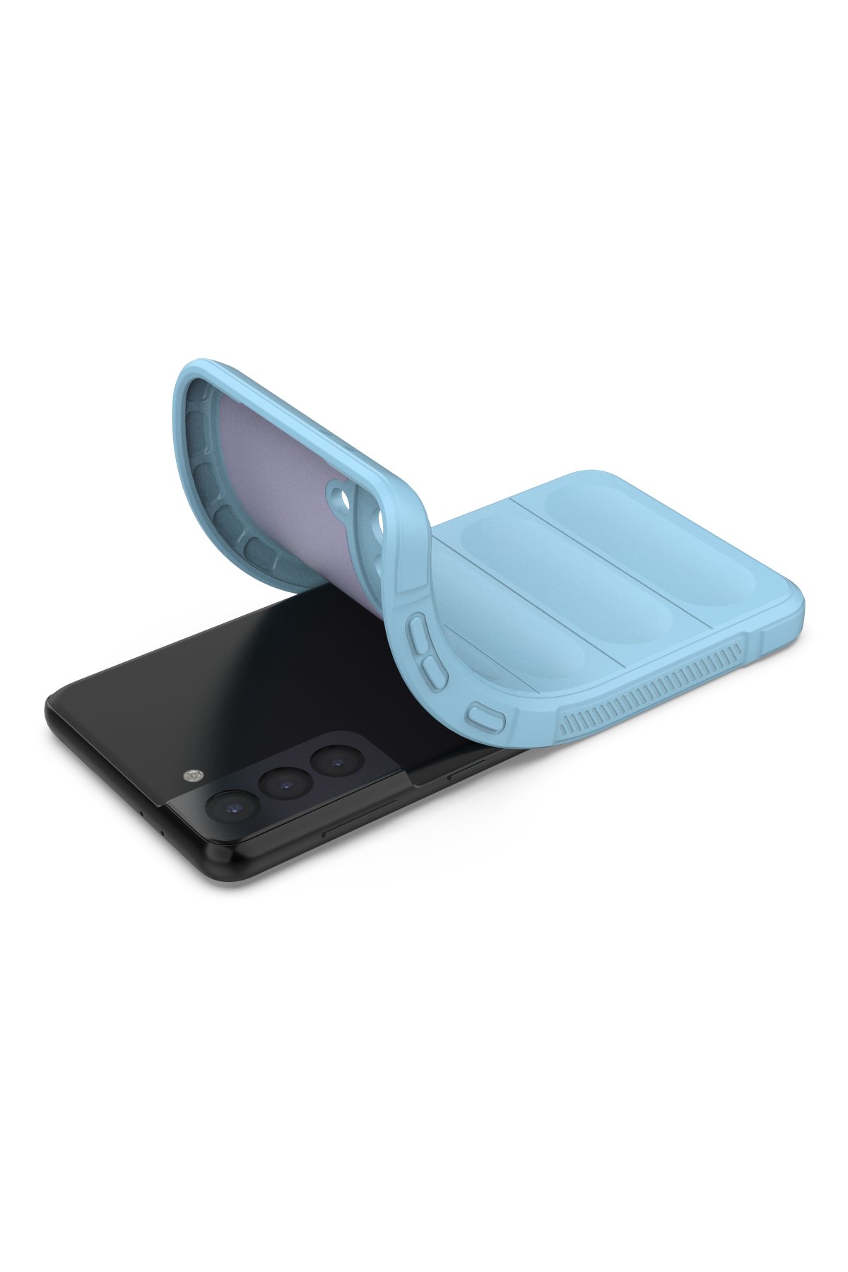 Newface Samsung Galaxy S21 Plus Kılıf Platin Silikon - Kırmızı