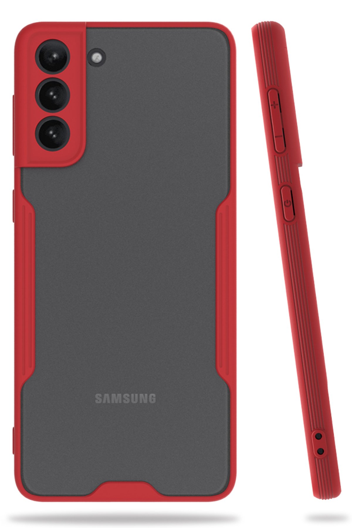 Newface Samsung Galaxy S21 Plus Kılıf Sofya Yüzüklü Silikon Kapak - Rose
