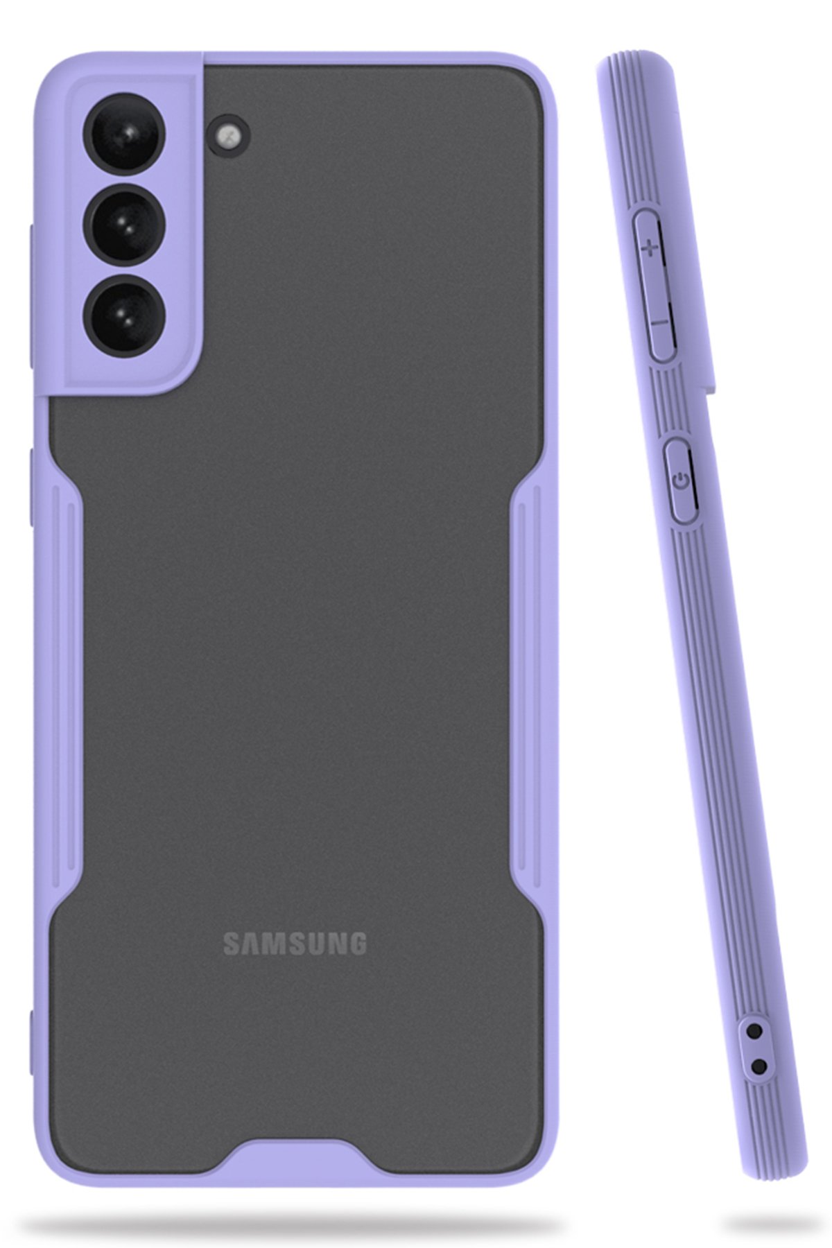 Newface Samsung Galaxy S21 Plus Kılıf Sofya Yüzüklü Silikon Kapak - Siyah