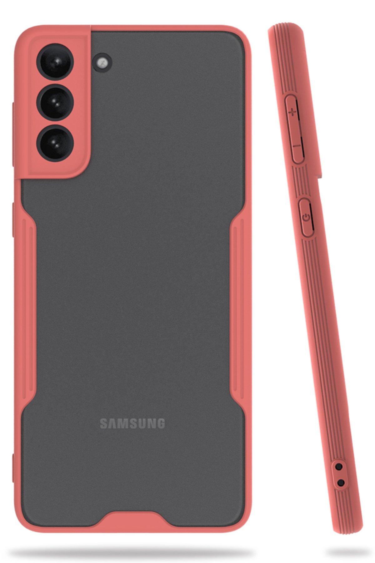 Newface Samsung Galaxy S21 Plus Kılıf Nano içi Kadife  Silikon - Pudra