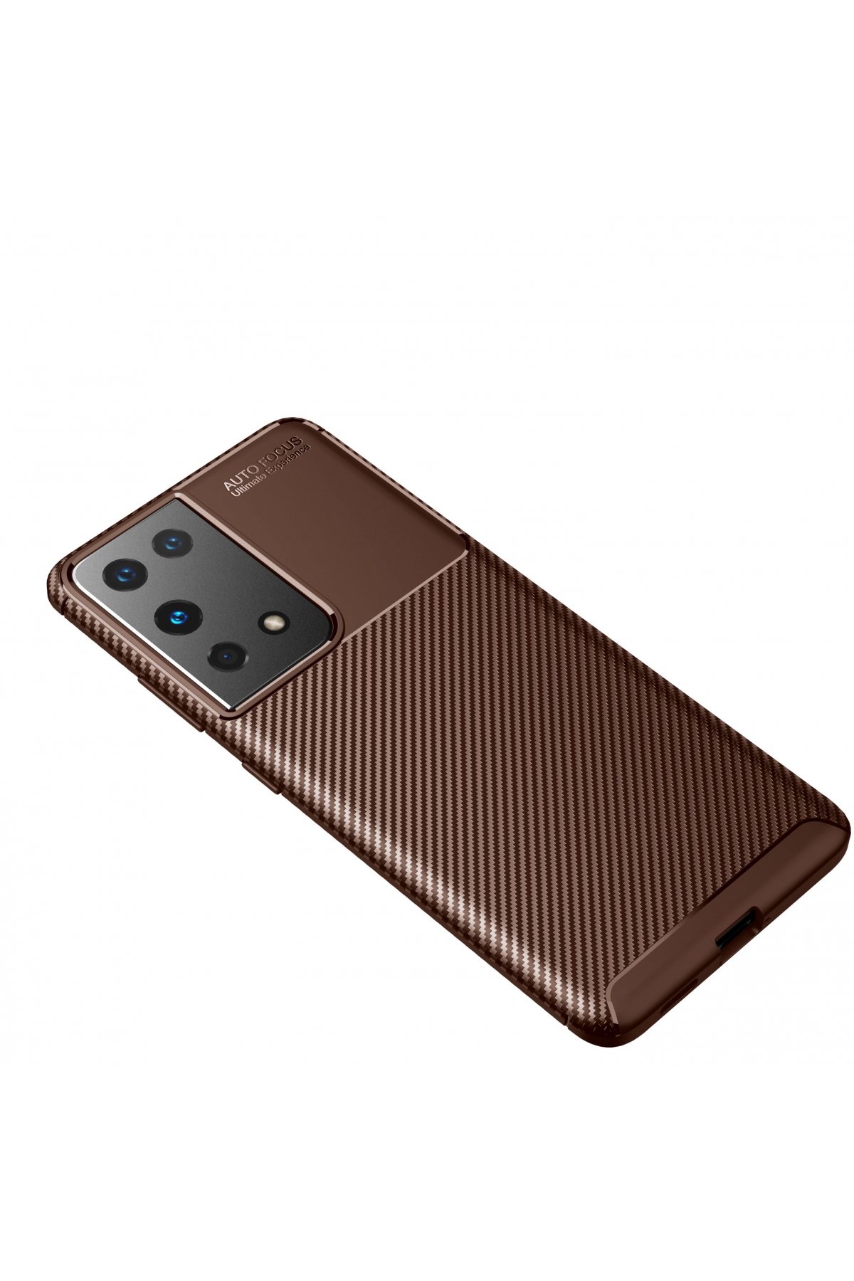 Newface Samsung Galaxy S21 Ultra Kılıf Focus Karbon Silikon - Lacivert