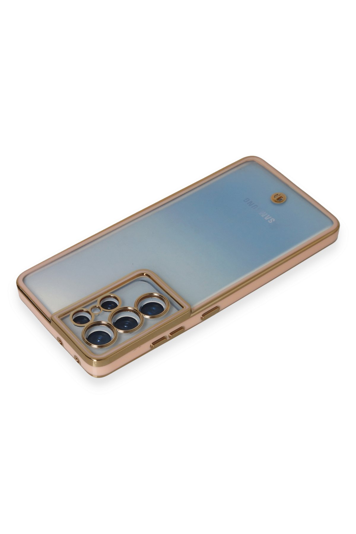 Newface Samsung Galaxy S21 Ultra Kılıf Sofya Yüzüklü Silikon Kapak - Kırmızı