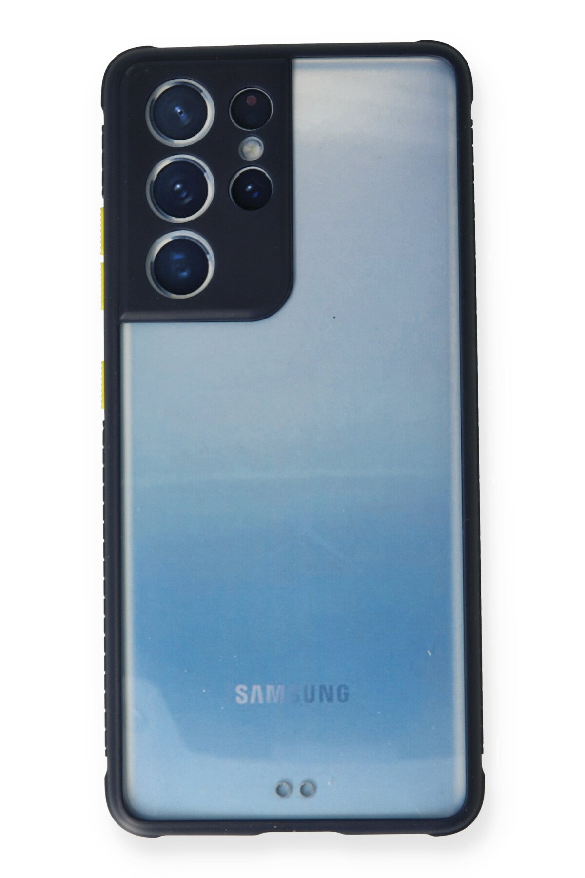 Newface Samsung Galaxy S21 Ultra Kılıf Liva Lens Silikon - Pudra