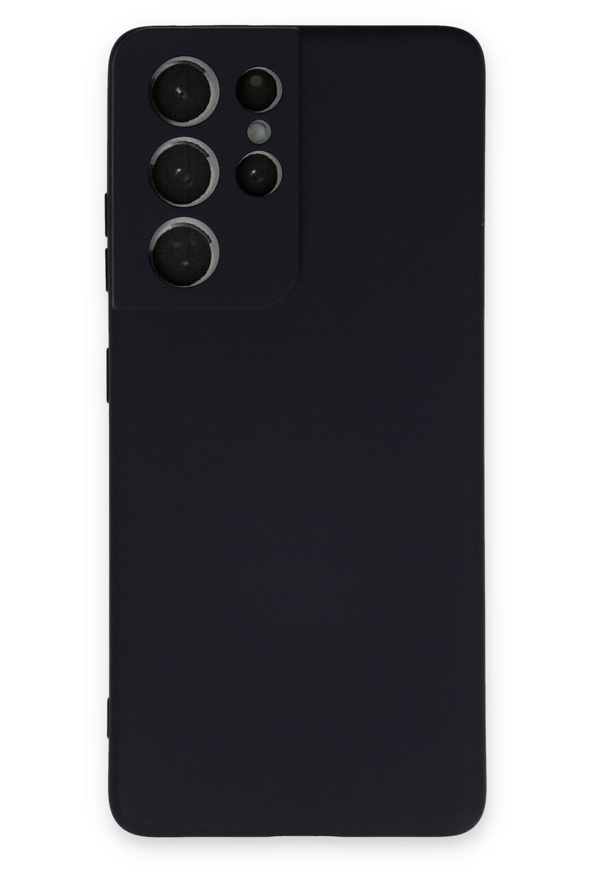 Newface Samsung Galaxy S21 Ultra Kılıf Sofya Yüzüklü Silikon Kapak - Lacivert