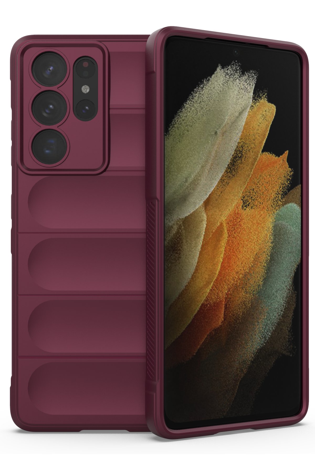 Newface Samsung Galaxy S21 Ultra Kılıf Platin Silikon - Mavi