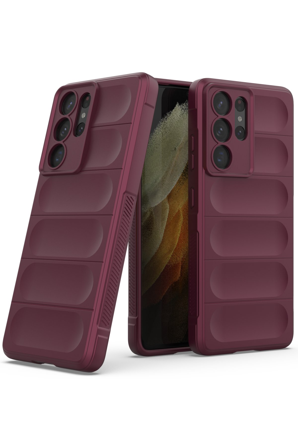 Newface Samsung Galaxy S21 Ultra Kılıf Platin Silikon - Mavi