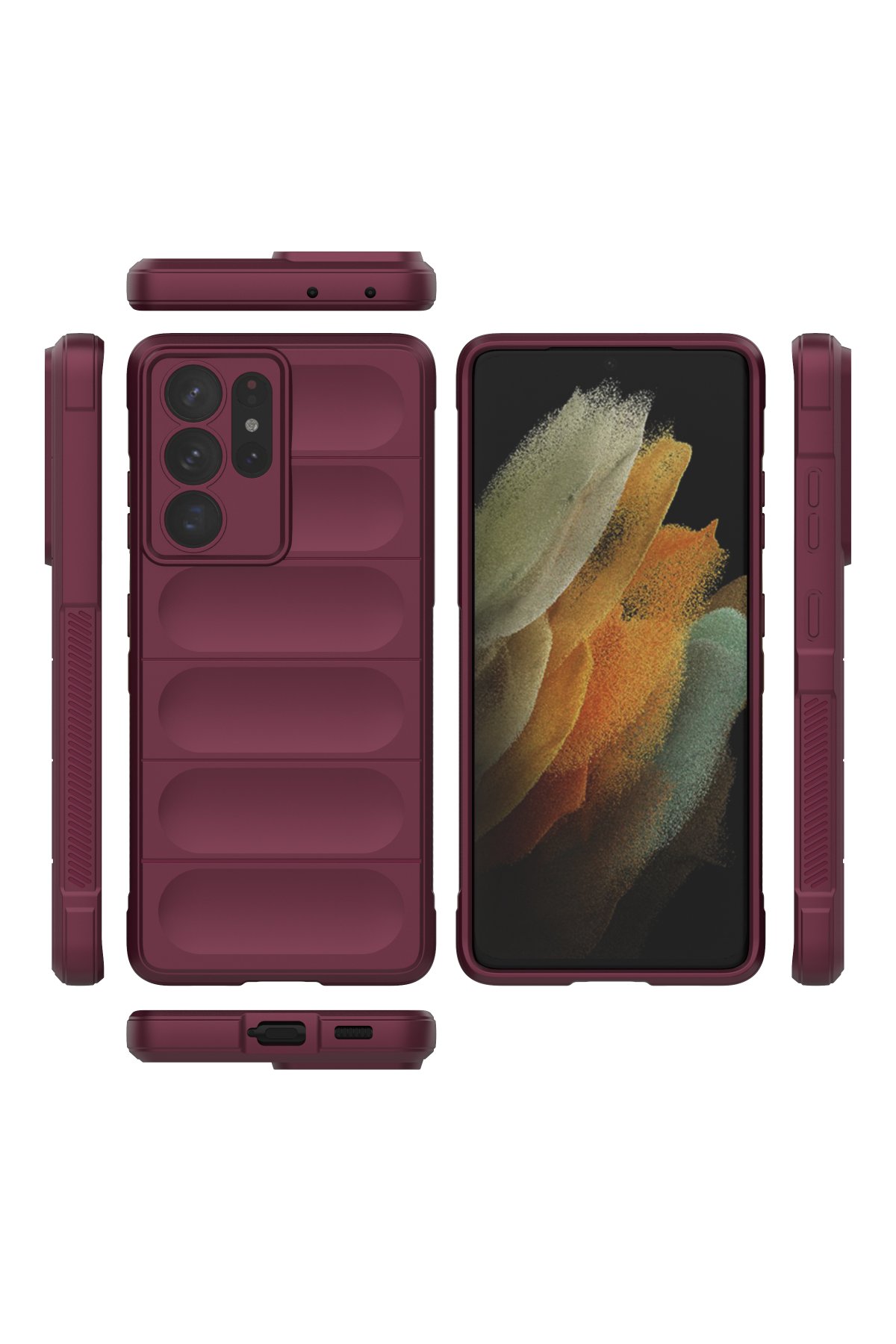 Newface Samsung Galaxy S21 Ultra Kılıf Platin Silikon - Mavi