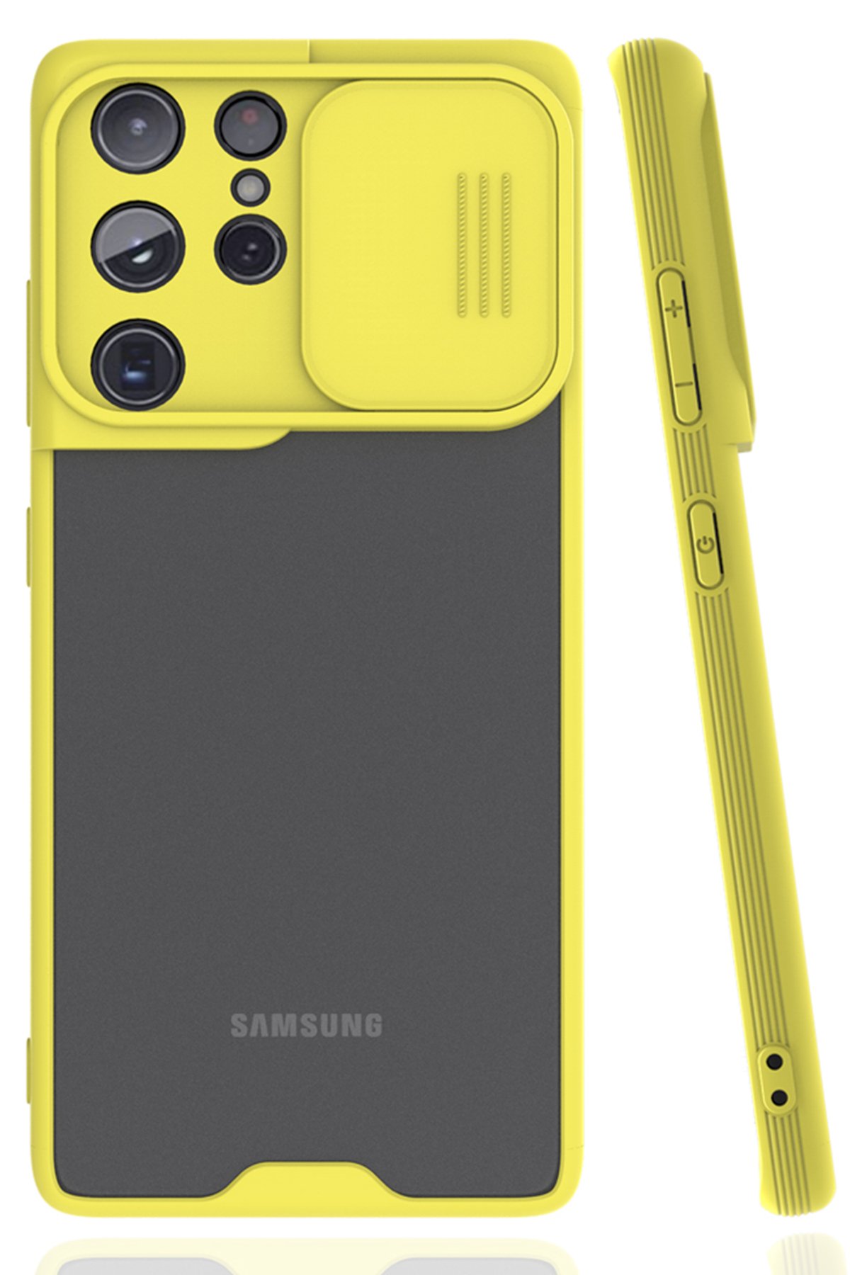 Newface Samsung Galaxy S21 Ultra Kılıf Focus Karbon Silikon - Lacivert