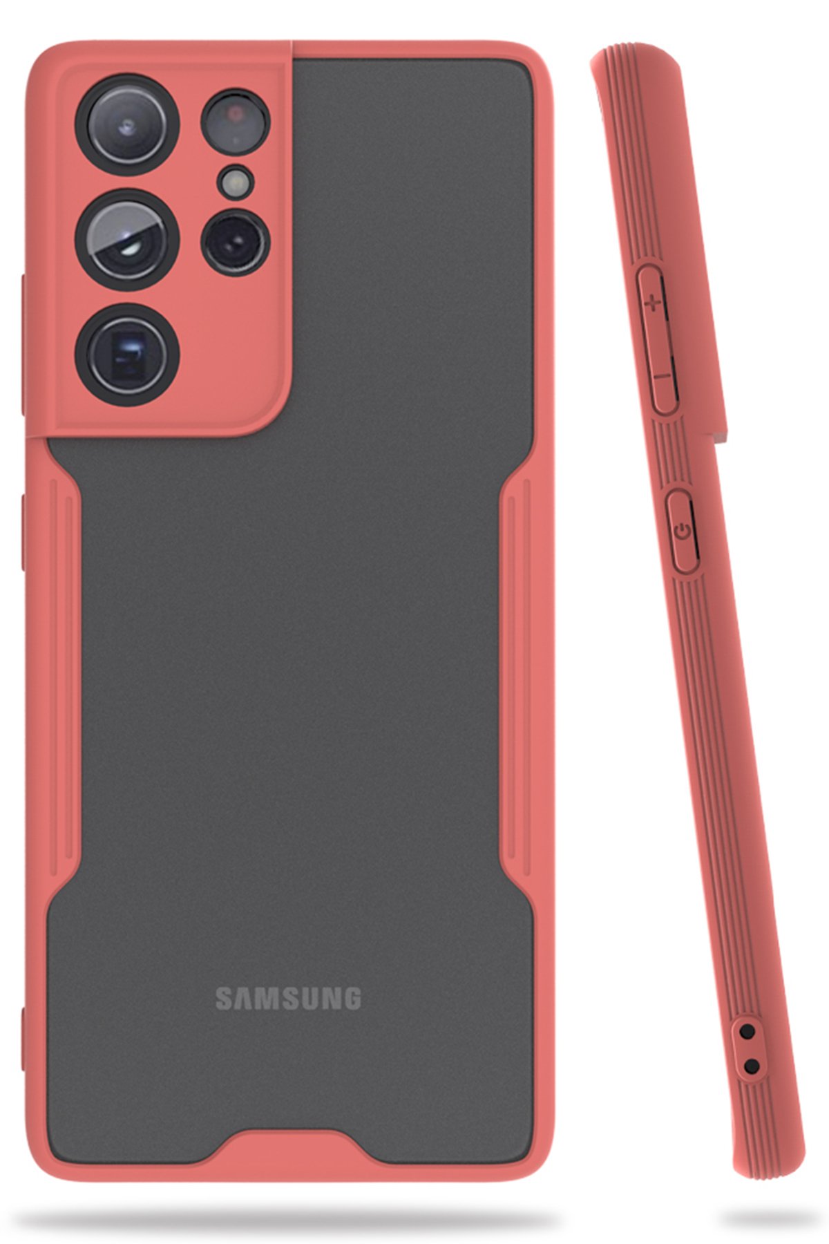 Newface Samsung Galaxy S21 Ultra Kılıf Loop Deri Silikon - Kahverengi