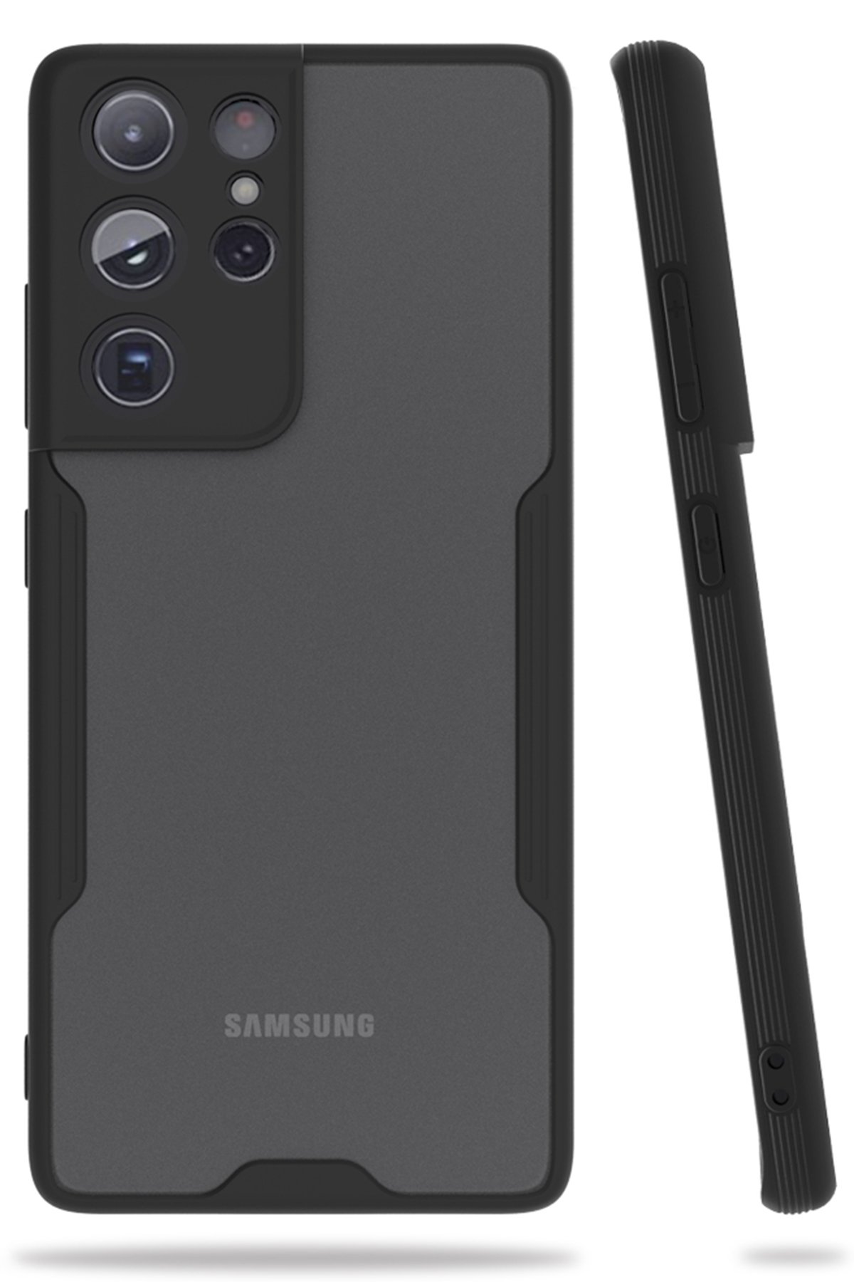 Newface Samsung Galaxy S21 Ultra Kılıf Nano içi Kadife  Silikon - Gri