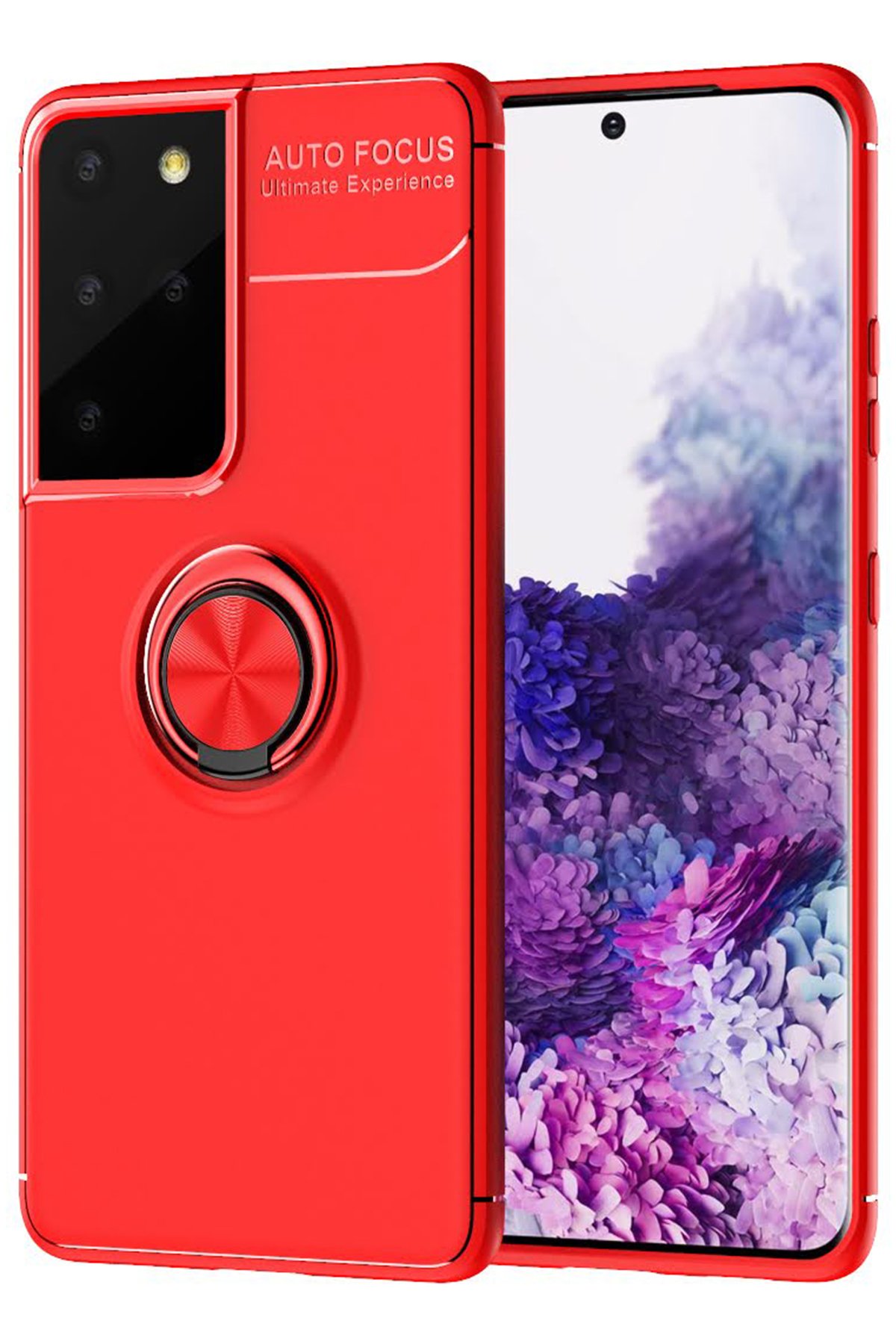 Newface Samsung Galaxy S21 Ultra Kılıf Optimum Silikon - Kırmızı