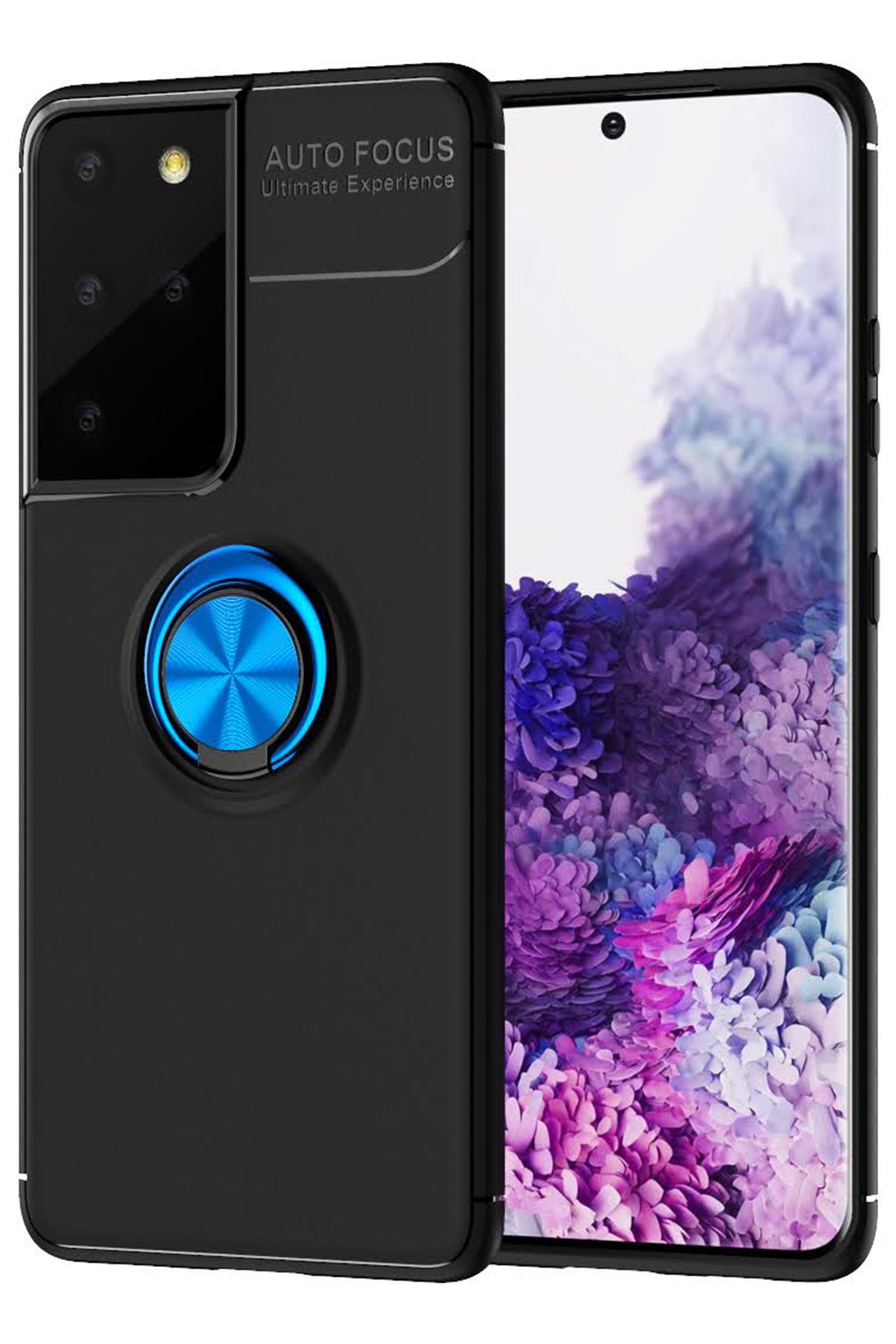 Newface Samsung Galaxy S21 Ultra Kılıf Nano içi Kadife Silikon - Lila