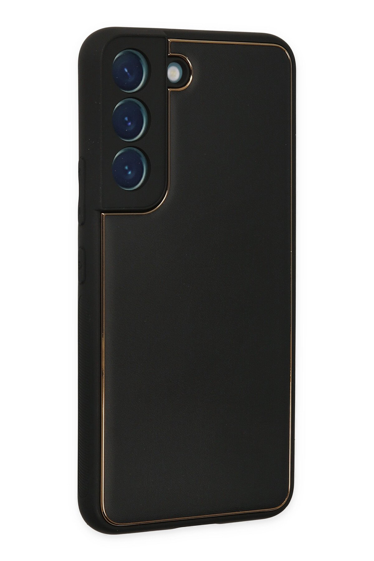 Newface Samsung Galaxy S22 Kılıf Pars Lens Yüzüklü Silikon - Gümüş