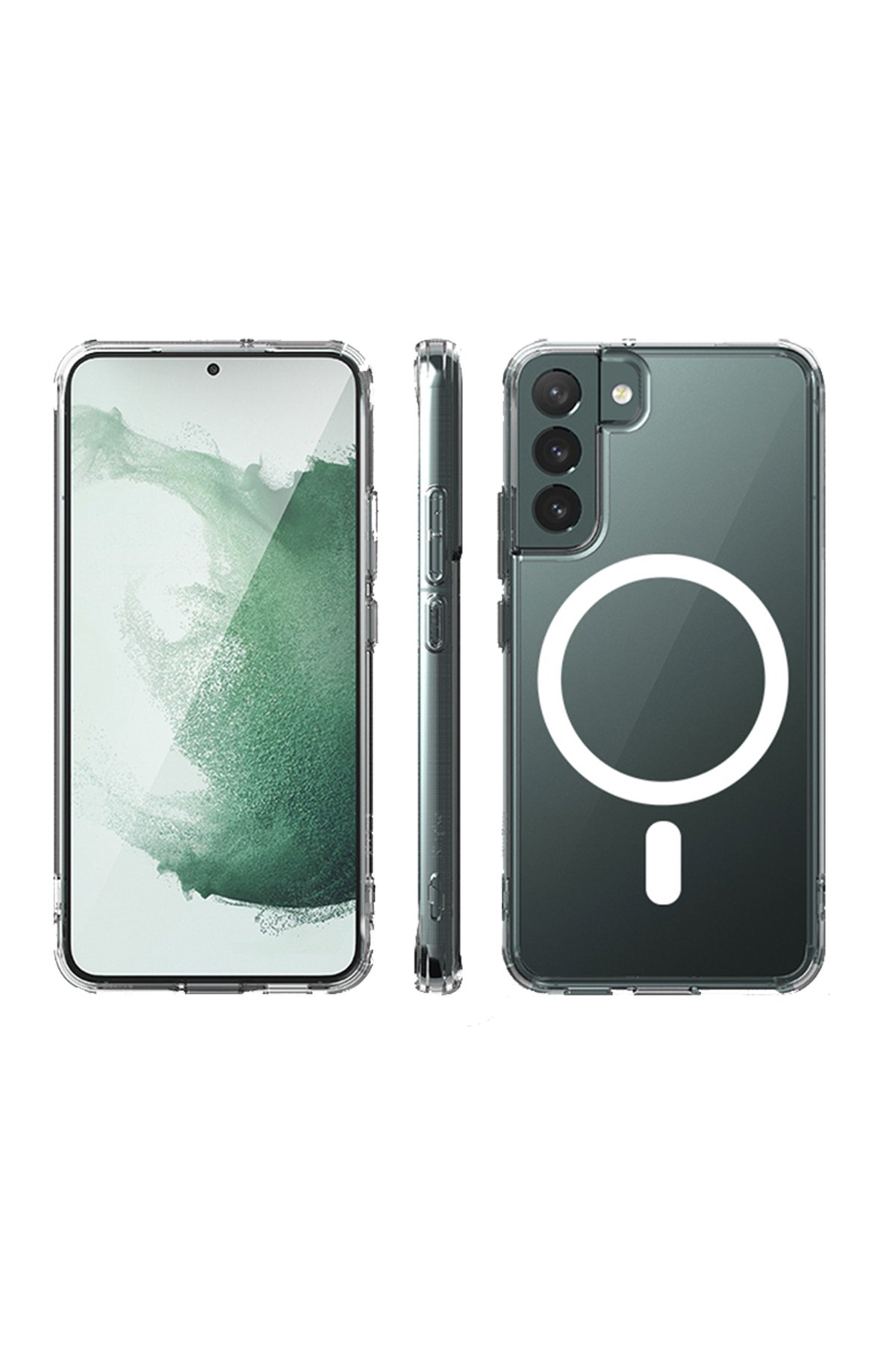 Newface Samsung Galaxy S22 Kılıf Kross Magneticsafe Kapak - Mor