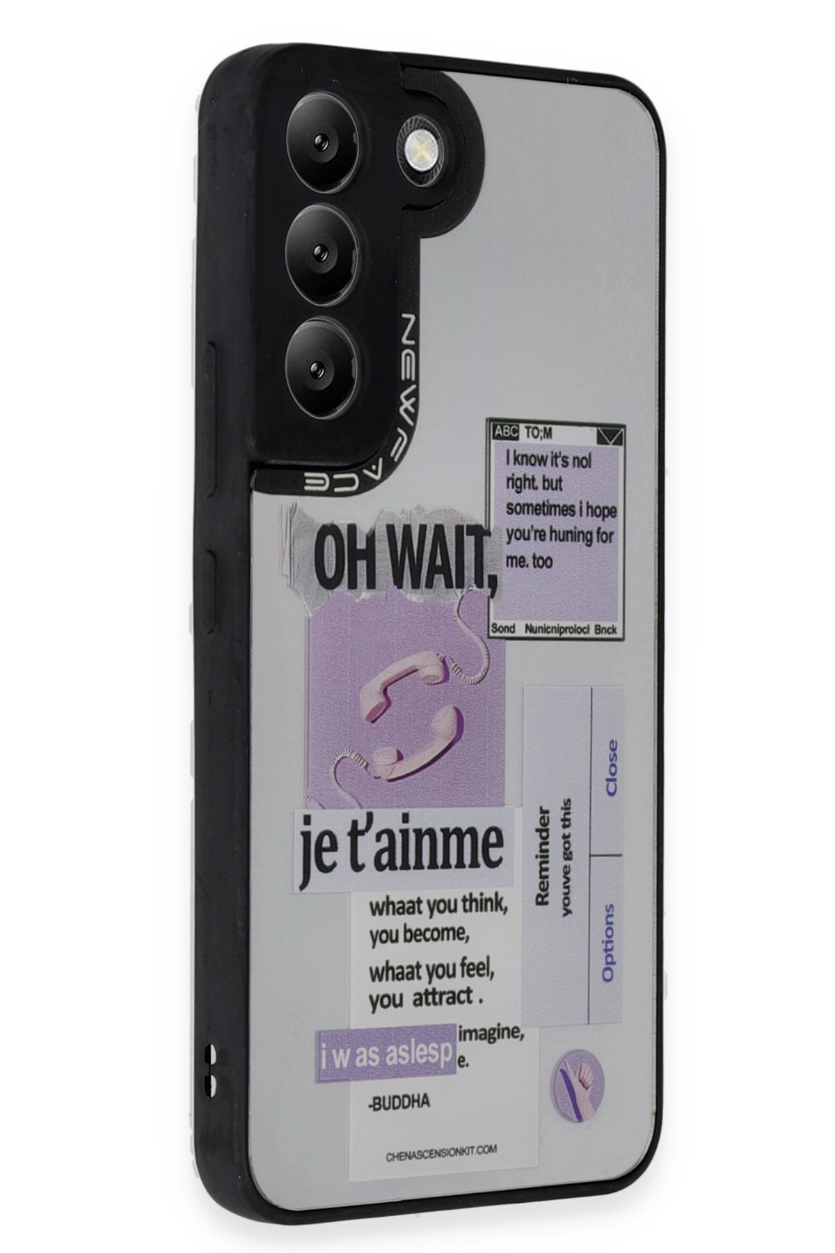 Newface Samsung Galaxy S22 Kılıf Razer Lensli Silikon - Mor