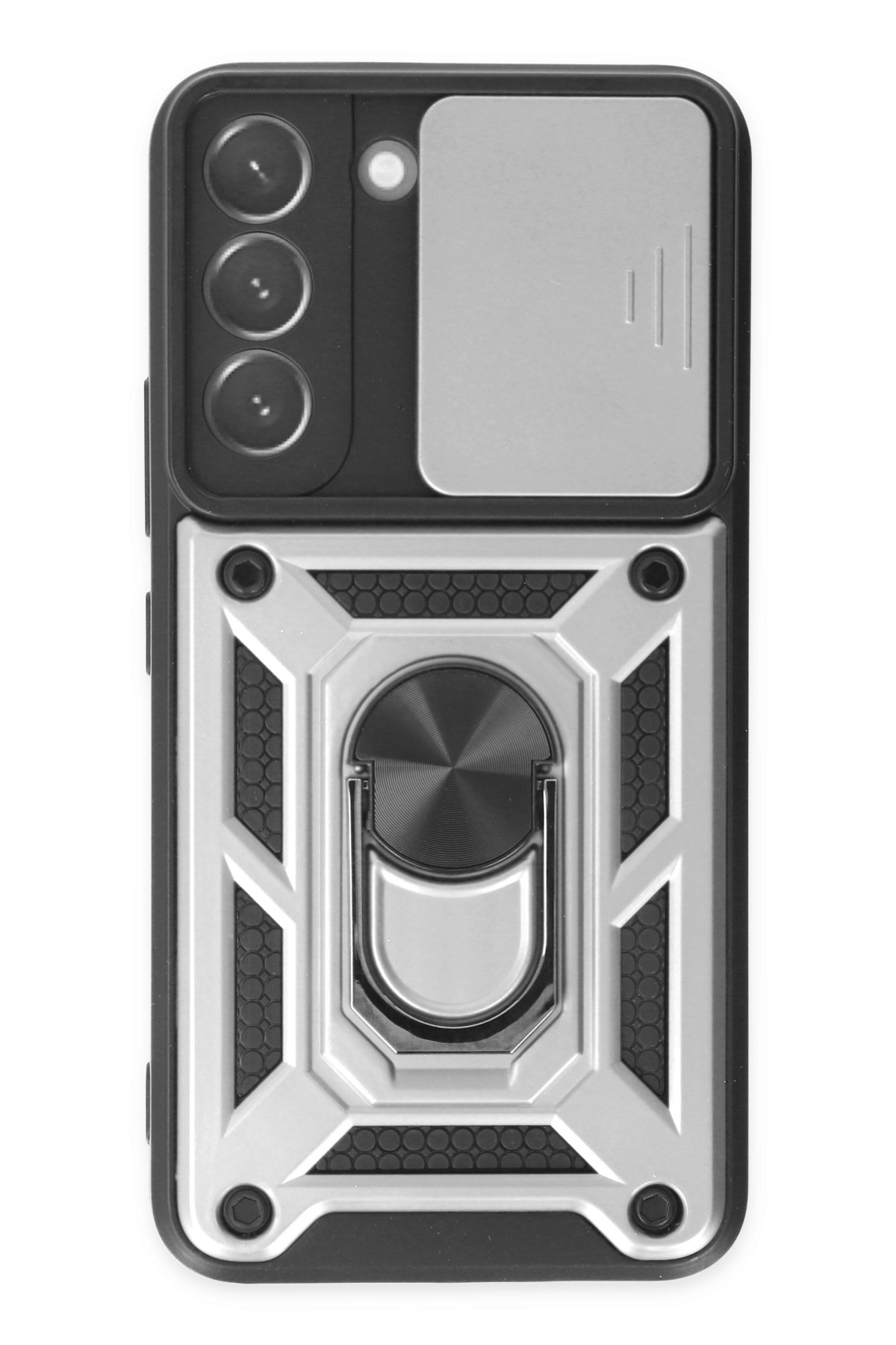 Newface Samsung Galaxy S22 Kılıf Razer Lensli Silikon - Yeşil