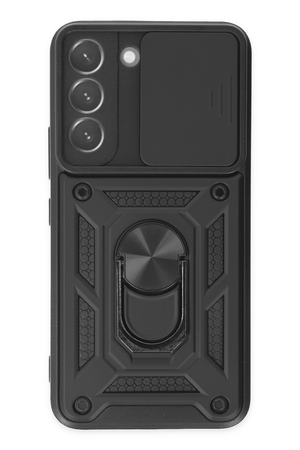 Newface Samsung Galaxy S22 Kılıf Razer Lensli Silikon - Gold