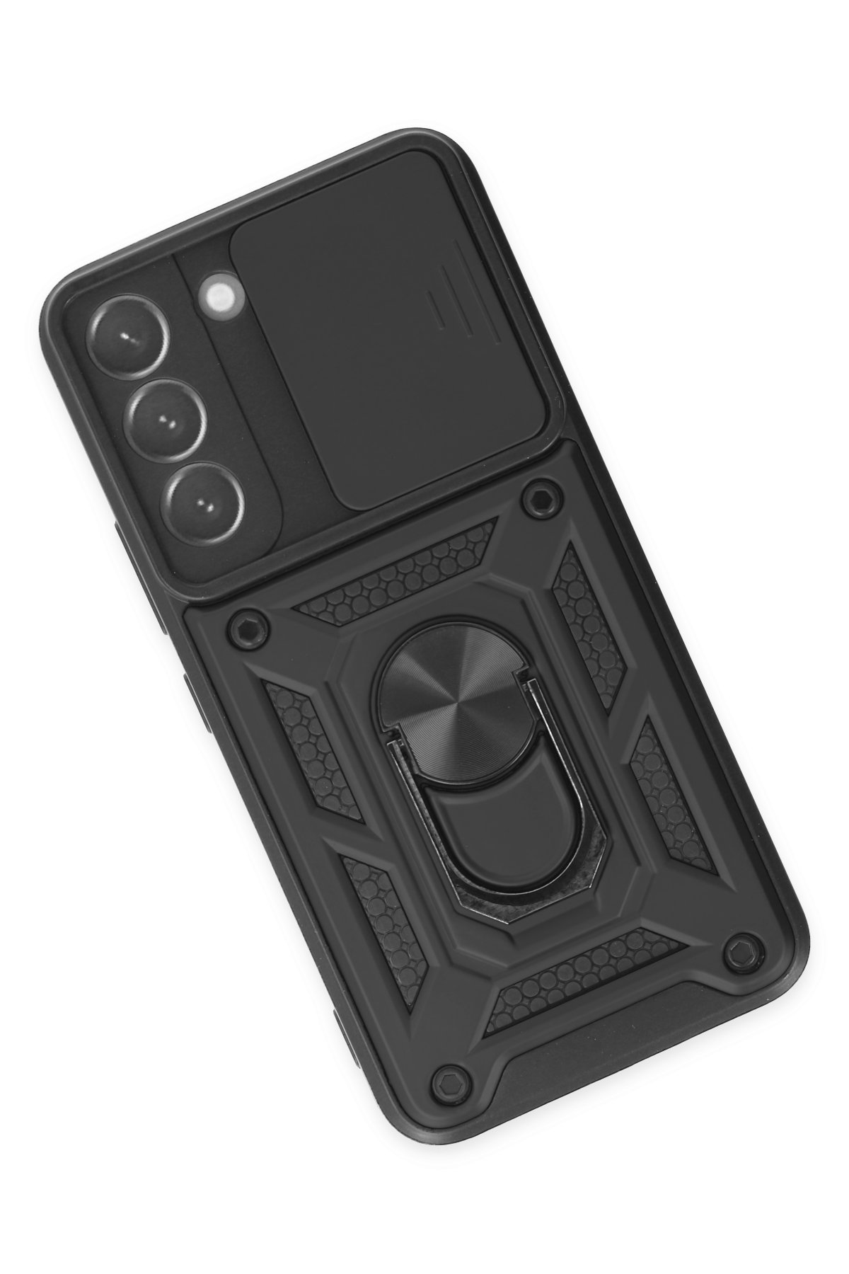 Newface Samsung Galaxy S22 Kılıf Razer Lensli Silikon - Gold