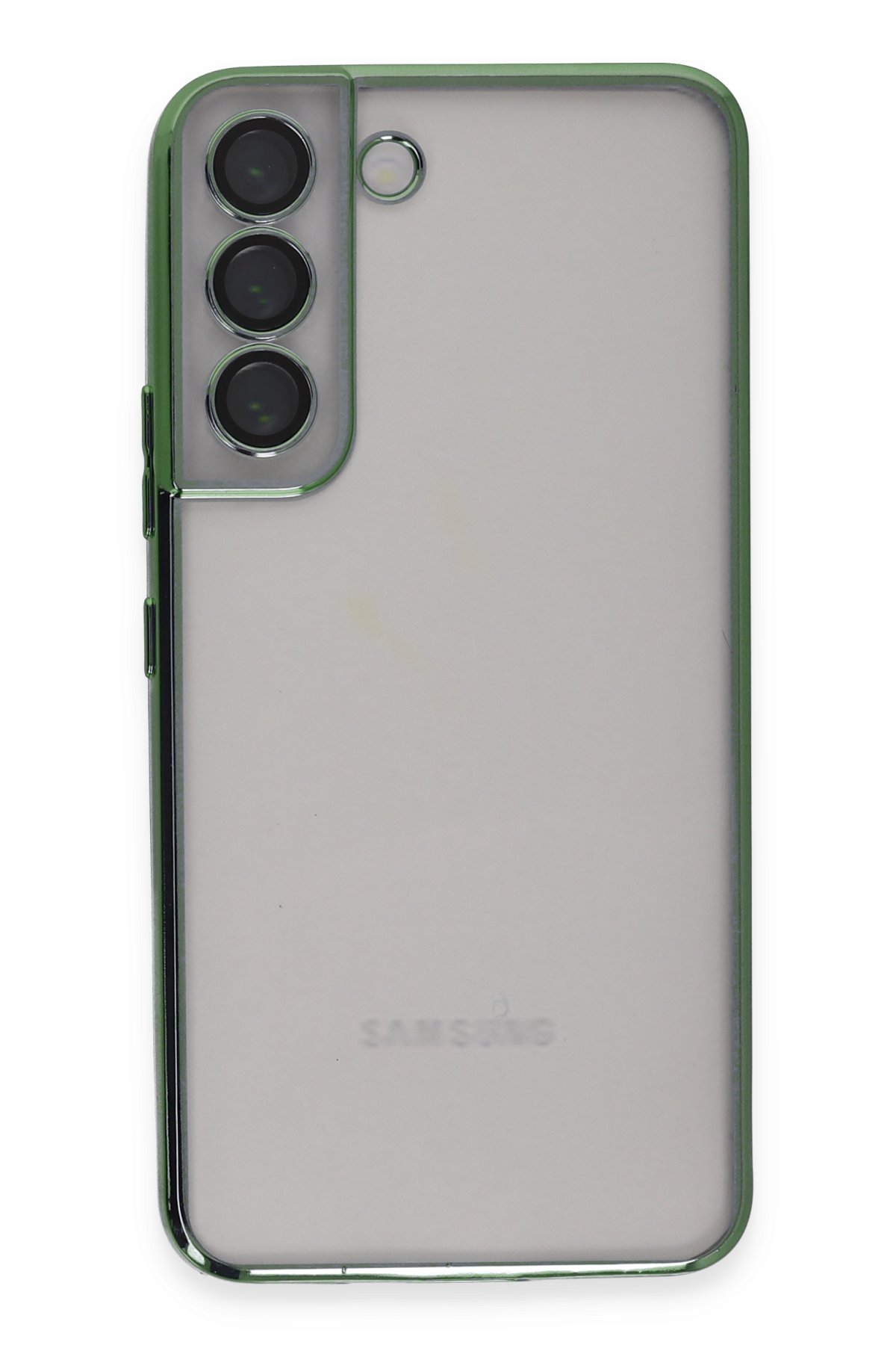 Newface Samsung Galaxy S22 Kılıf Nano içi Kadife Silikon - Sarı