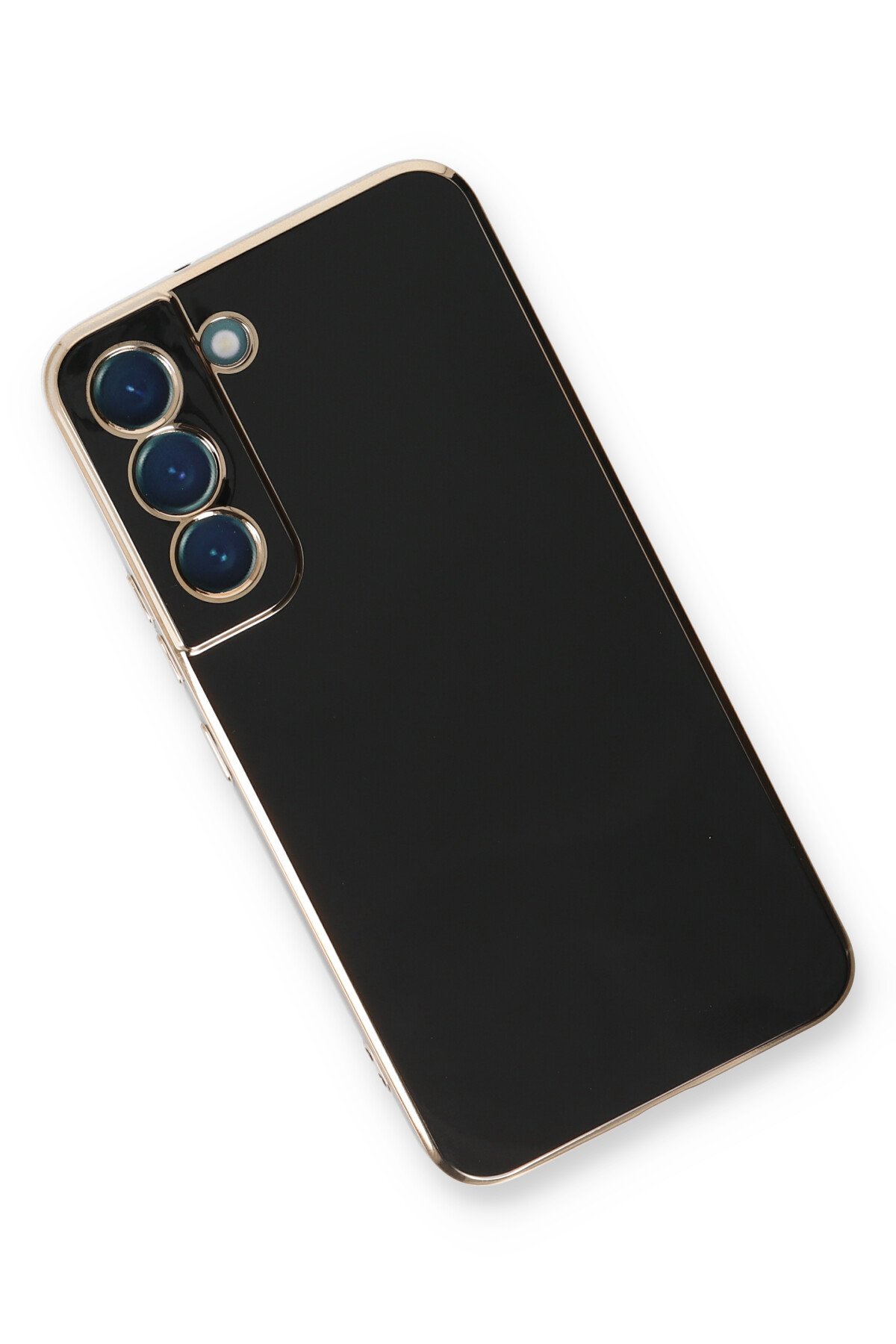 Newface Samsung Galaxy S22 Kılıf Pars Lens Yüzüklü Silikon - Lacivert