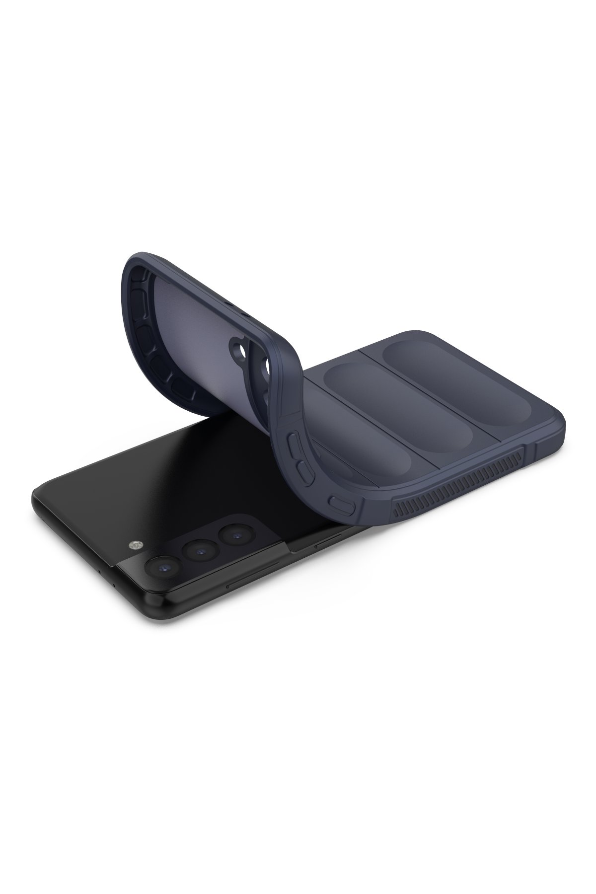 Newface Samsung Galaxy S22 Plus Kılıf Volet Silikon - Mavi